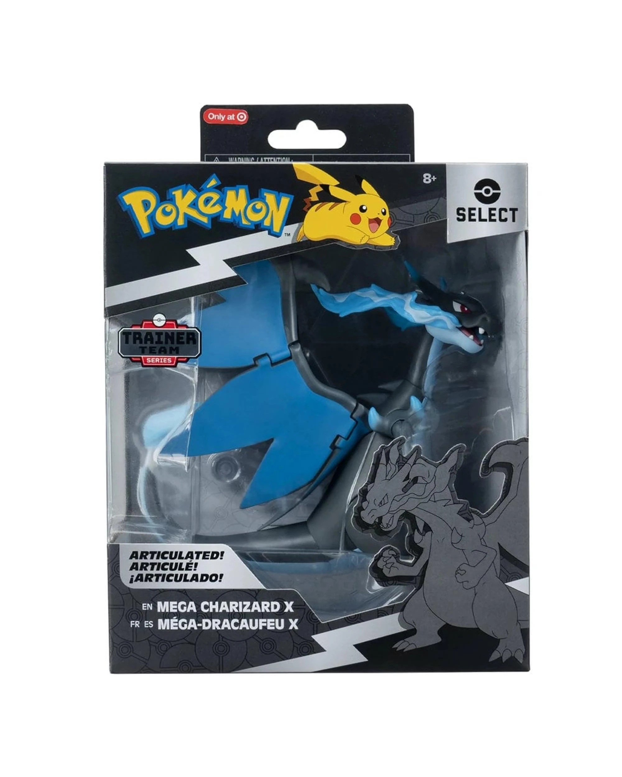 1 Pokemon Select Trainer Team Series Mega Charizard X Super Articulated 6 inch Figure, 1 of 2