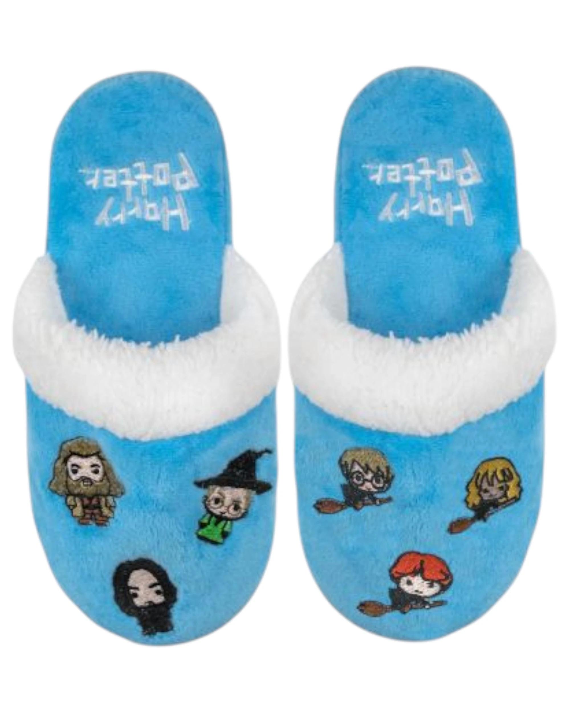 2 Harry Potter 2 Pairs Kids Boys Girls & Friends Hogwarts Kawaii Slippers LIGHT BLUE, 2 of 3