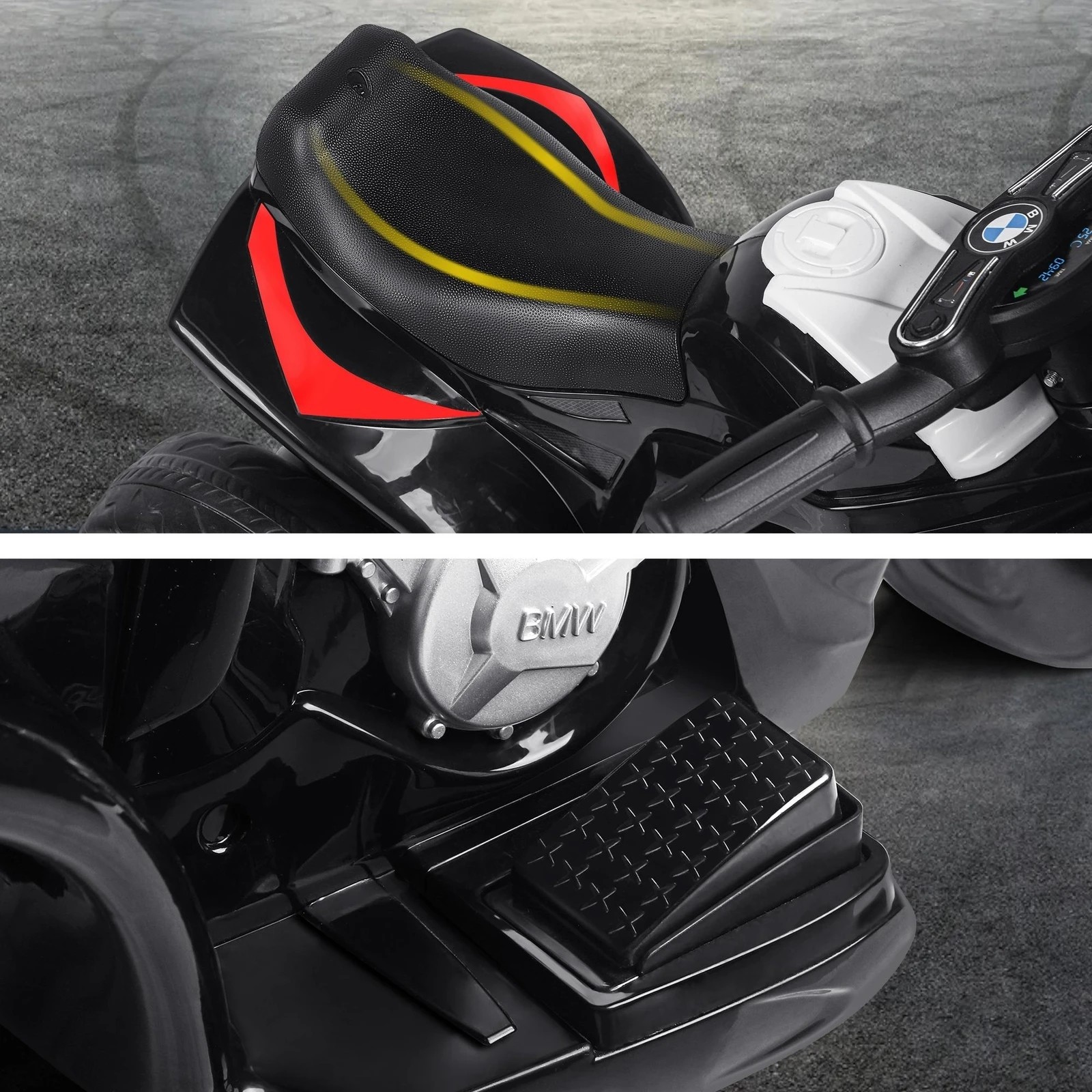 5 BMW Kids Ride On Car Motorbike S1000RR Licensed Electric Toys Police Bike - White Red, 5 of 8