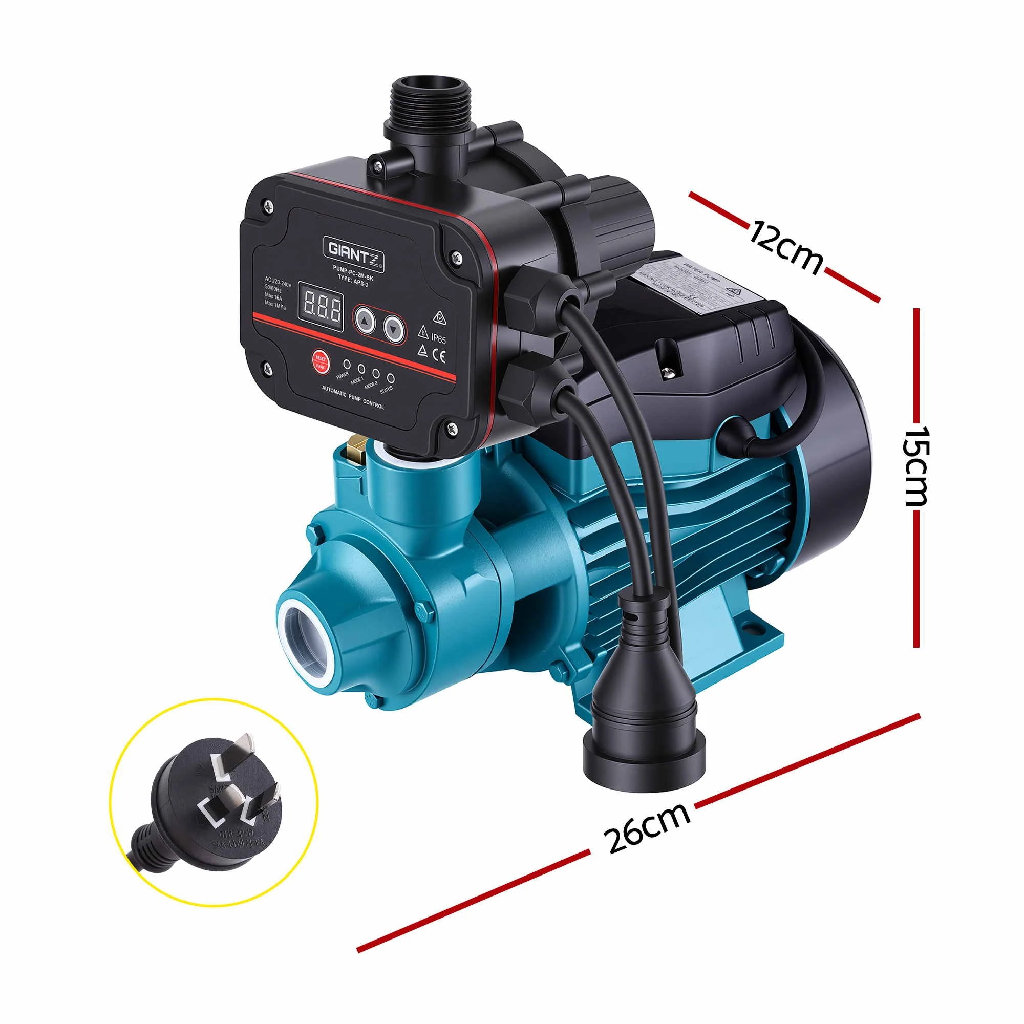 3 Giantz Peripheral Water Pump Automatic Controller Clean Garden Rain Tank 0.5HP - Multi, 3 of 9