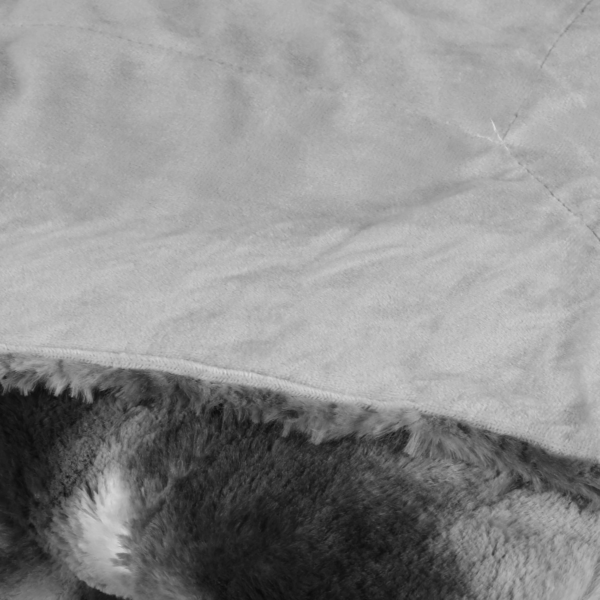2 Dreamz Small Greyfaux Fur Blanket, 2 of 6