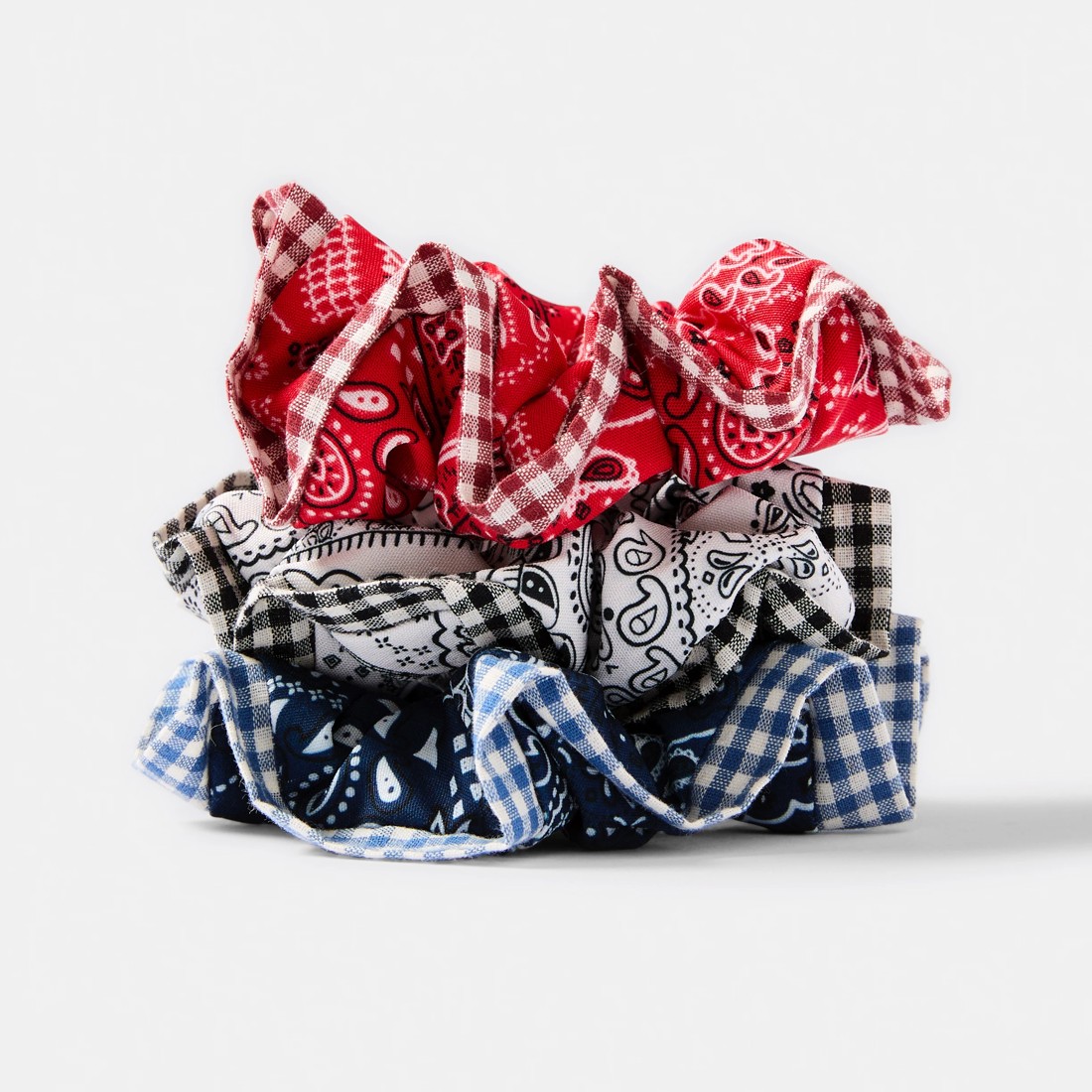 2 3 Pack Bandana Print Hair Scrunchies, 2 of 4
