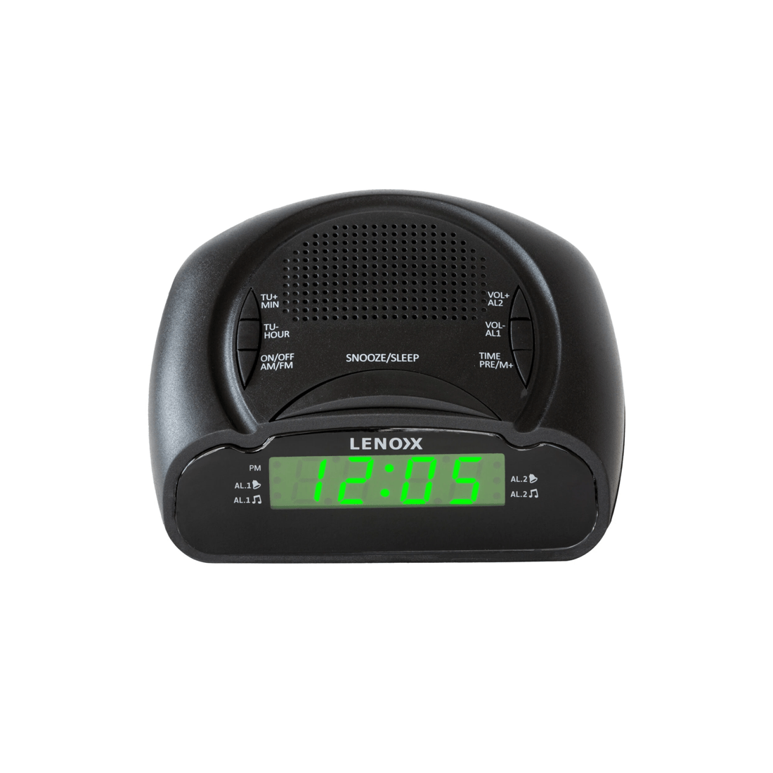 5 Lenoxx AM/FM Alarm Clock & Radio w/ Green LED Time Numbering, 5 of 5