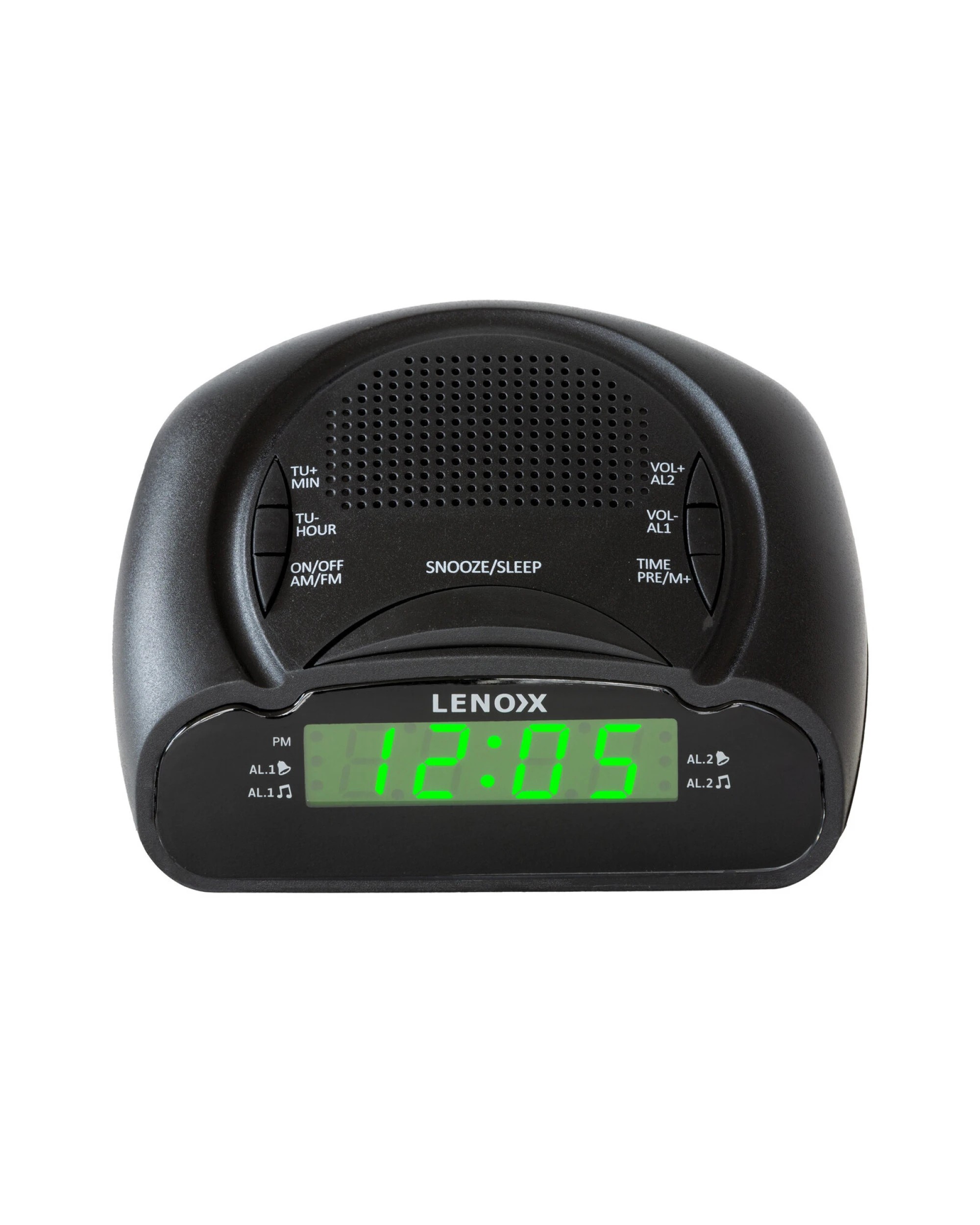 5 Lenoxx AM/FM Alarm Clock & Radio w/ Green LED Time Numbering, 5 of 5