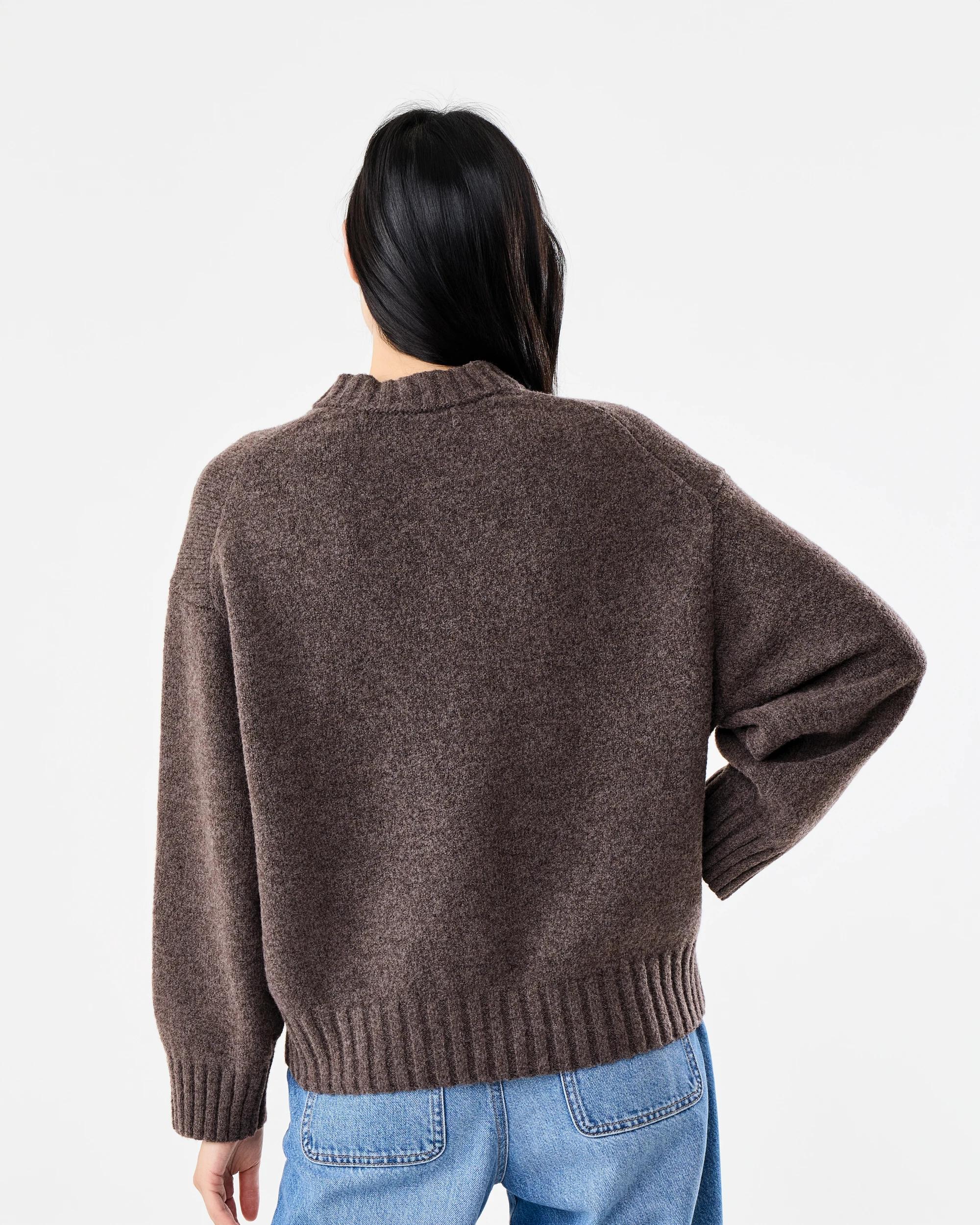 3 Knit Bomber Taupe Mrl, 3 of 6