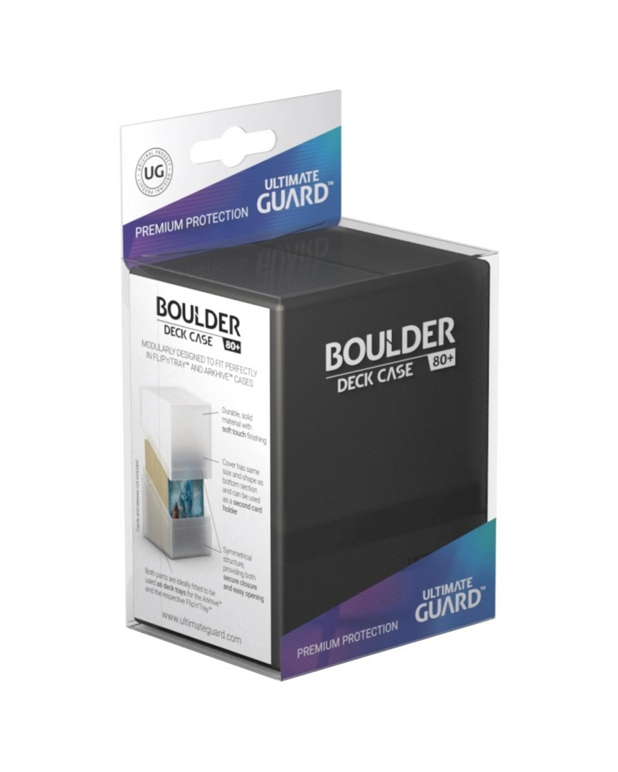 4 Ultimate Guard Boulder 80+ Deck Case - Onyx, 4 of 6