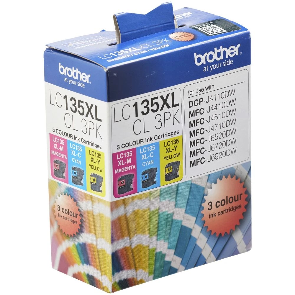 5 Brother LC 135XL Ink Cartridges 3 Colour Value Pack, 5 of 5