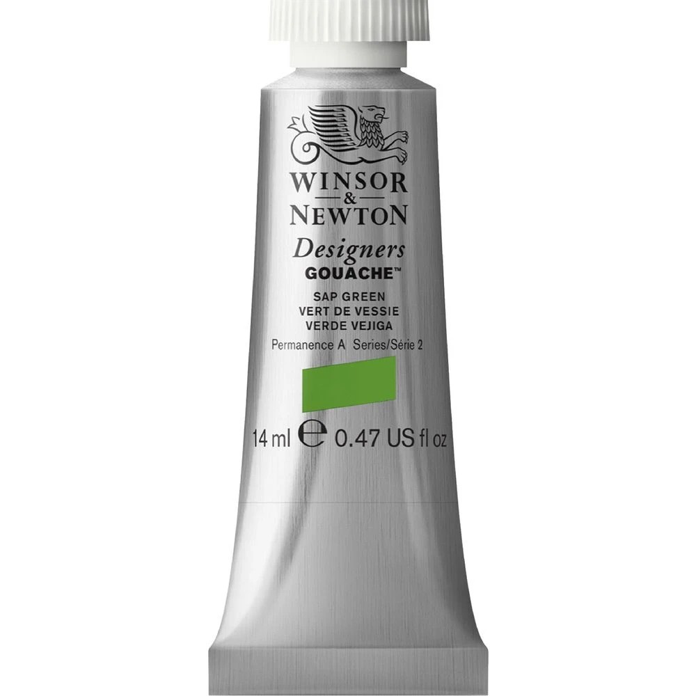 1 Winsor & Newton Designers Gouache 14mL Sap Green S2, 1 of 1