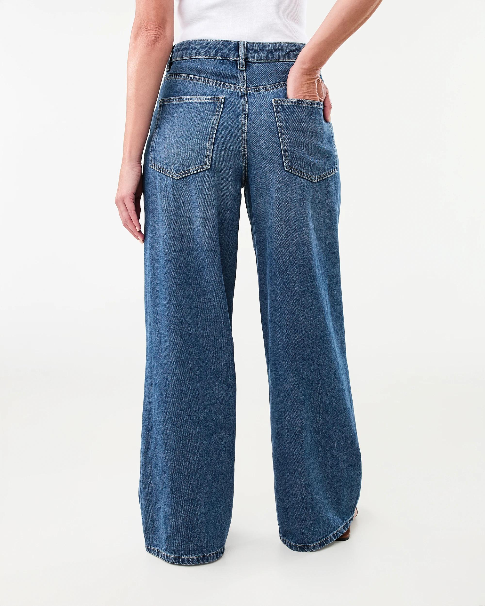 4 Wide Leg Jeans MID WASH, 4 of 9