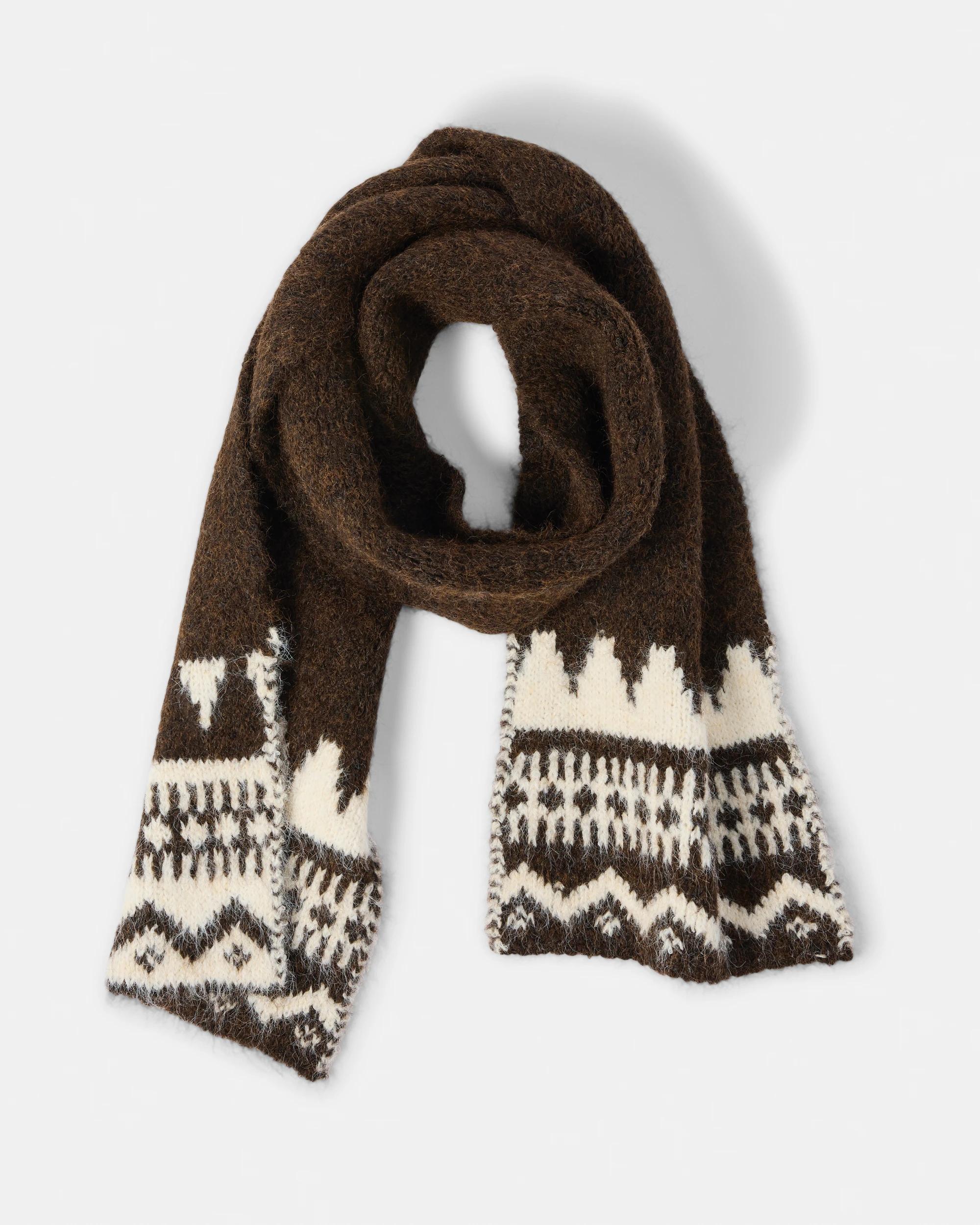 1 Nordic Knit Scarf Choc Plum, 1 of 3