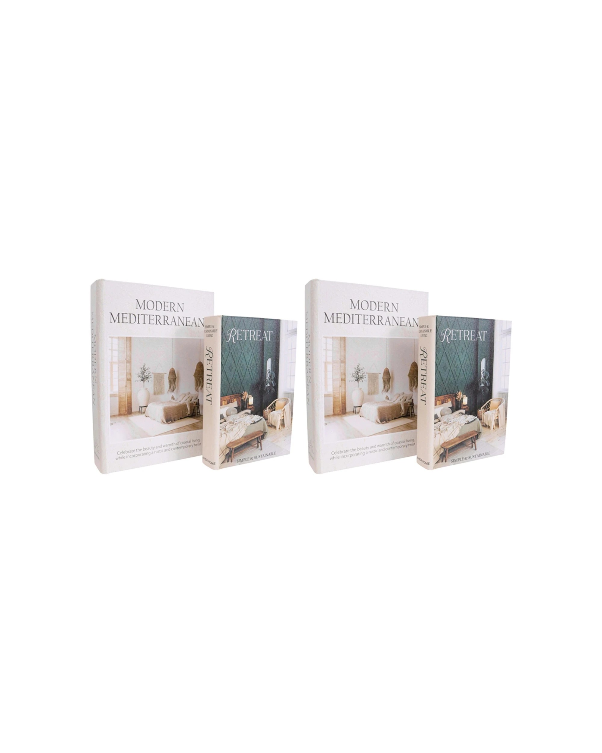 1 LVD Book Box Decor Set 2x 2Pc Modern Retreat MDF Boxes 29x20x5.5 24x16x4cm
 - multi, 1 of 3