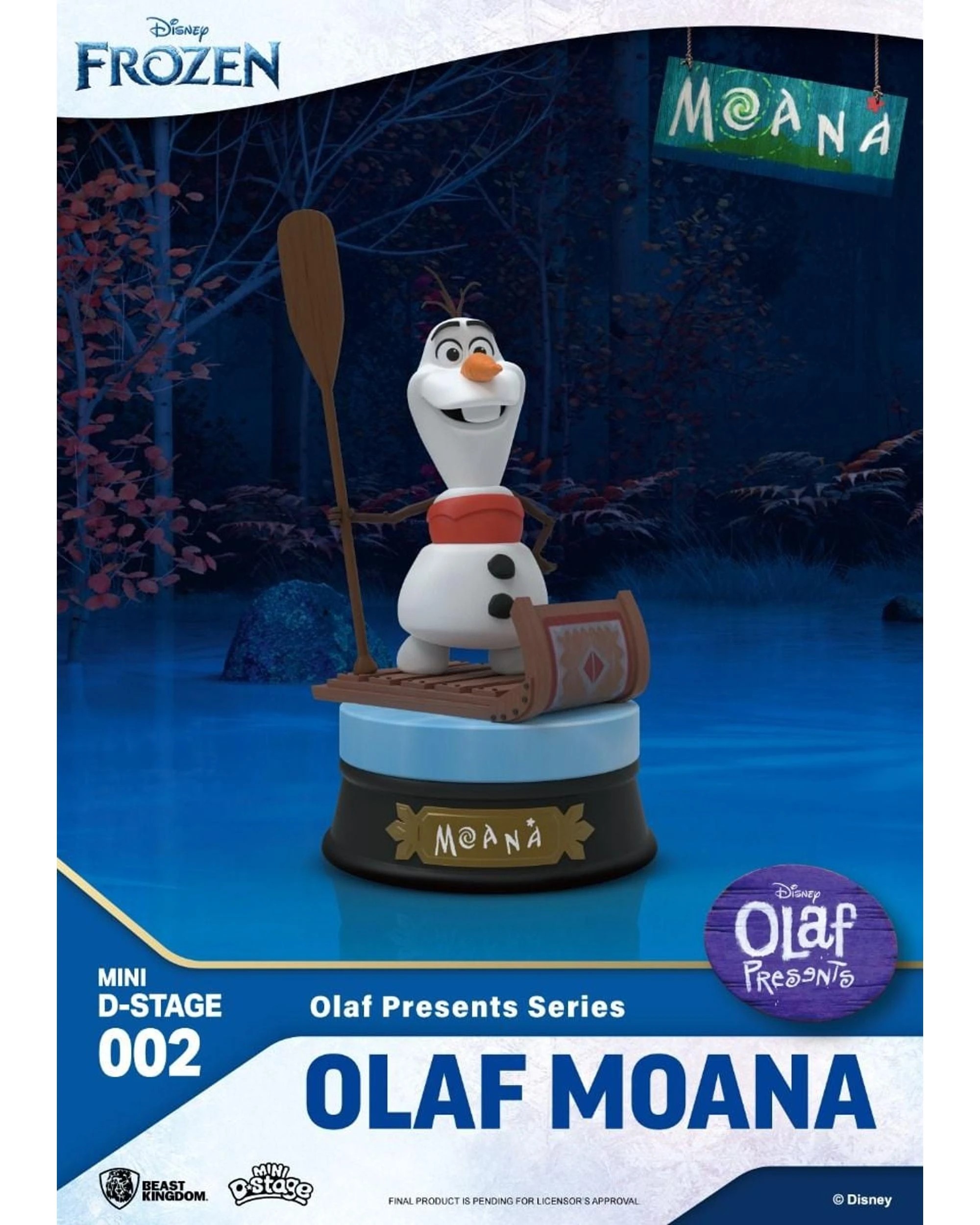 3 Beast Kingdom Mini D Stage Disney Olaf Presents Series Olaf Moana Figure, 3 of 6