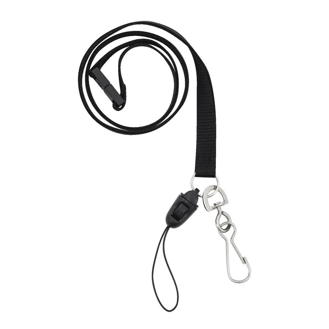 3 J.Burrows Clip and USB Lanyards Black 50 Pack, 3 of 4