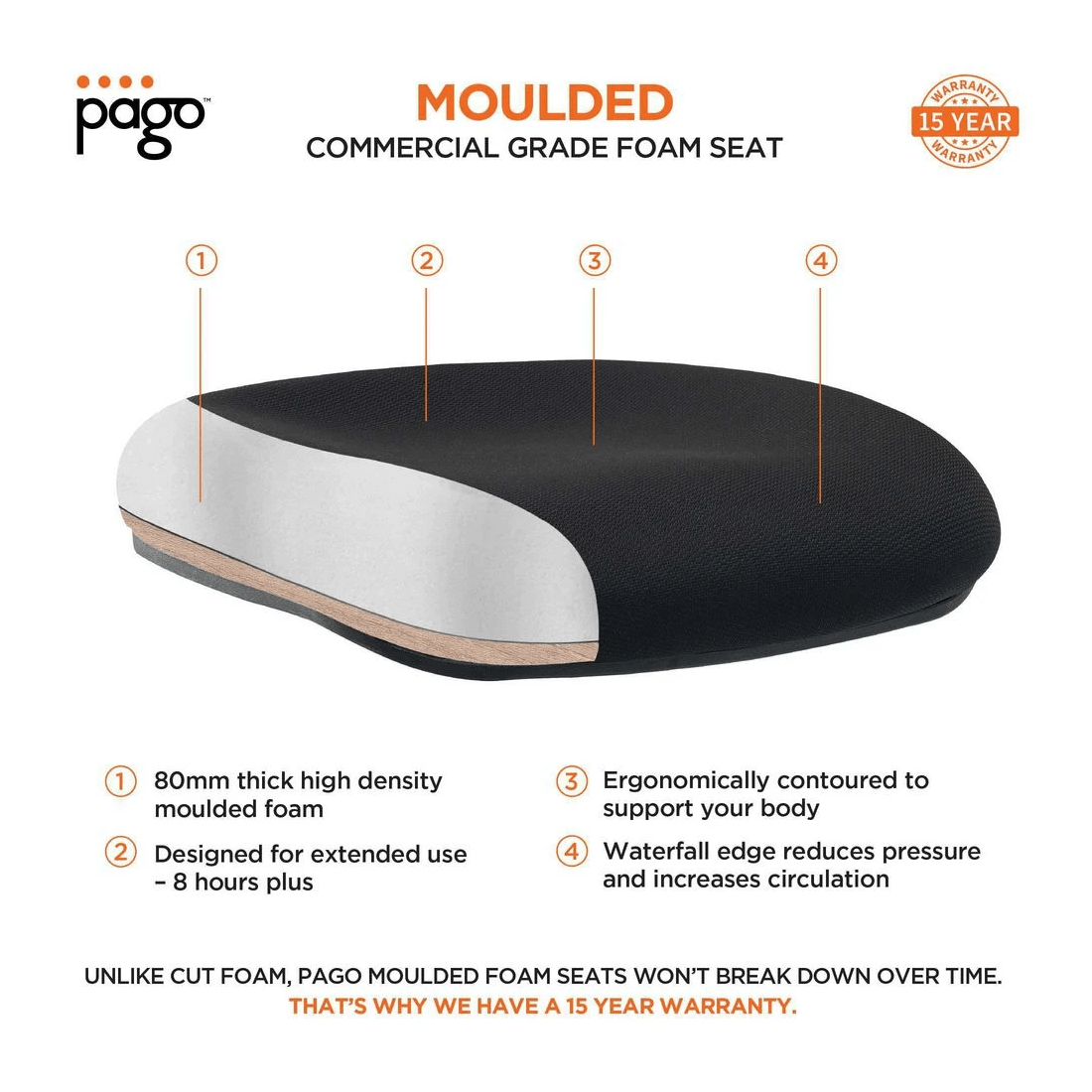 6 Pago Matrix II Plus Heavy-Duty Ergonomic Chair Black, 6 of 9