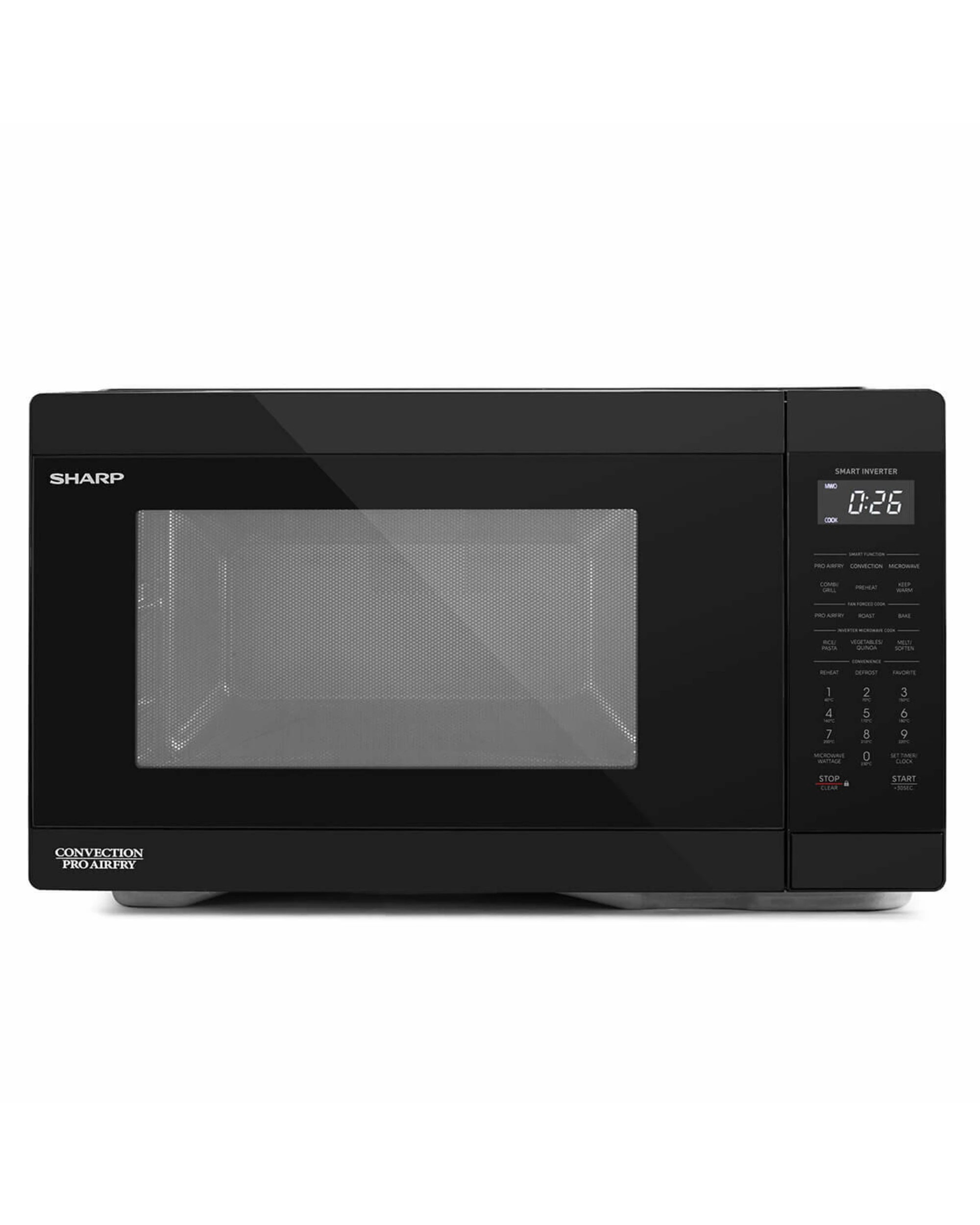 1 Sharp 26L 1000W Inverter Microwave with Convection and Pro Airfry Black, 1 of 5