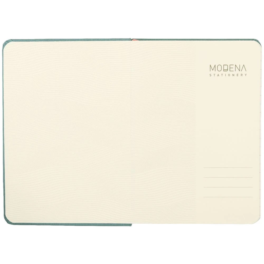 3 Modena A6 Linen Ruled Notebook Teal, 3 of 5