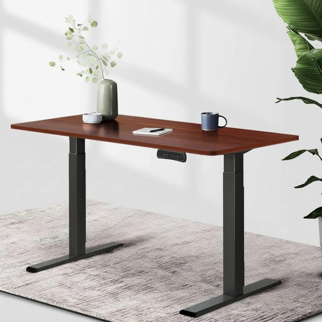 4 Artiss Standing Desk Top Walnut 140CM - Brown, 4 of 6