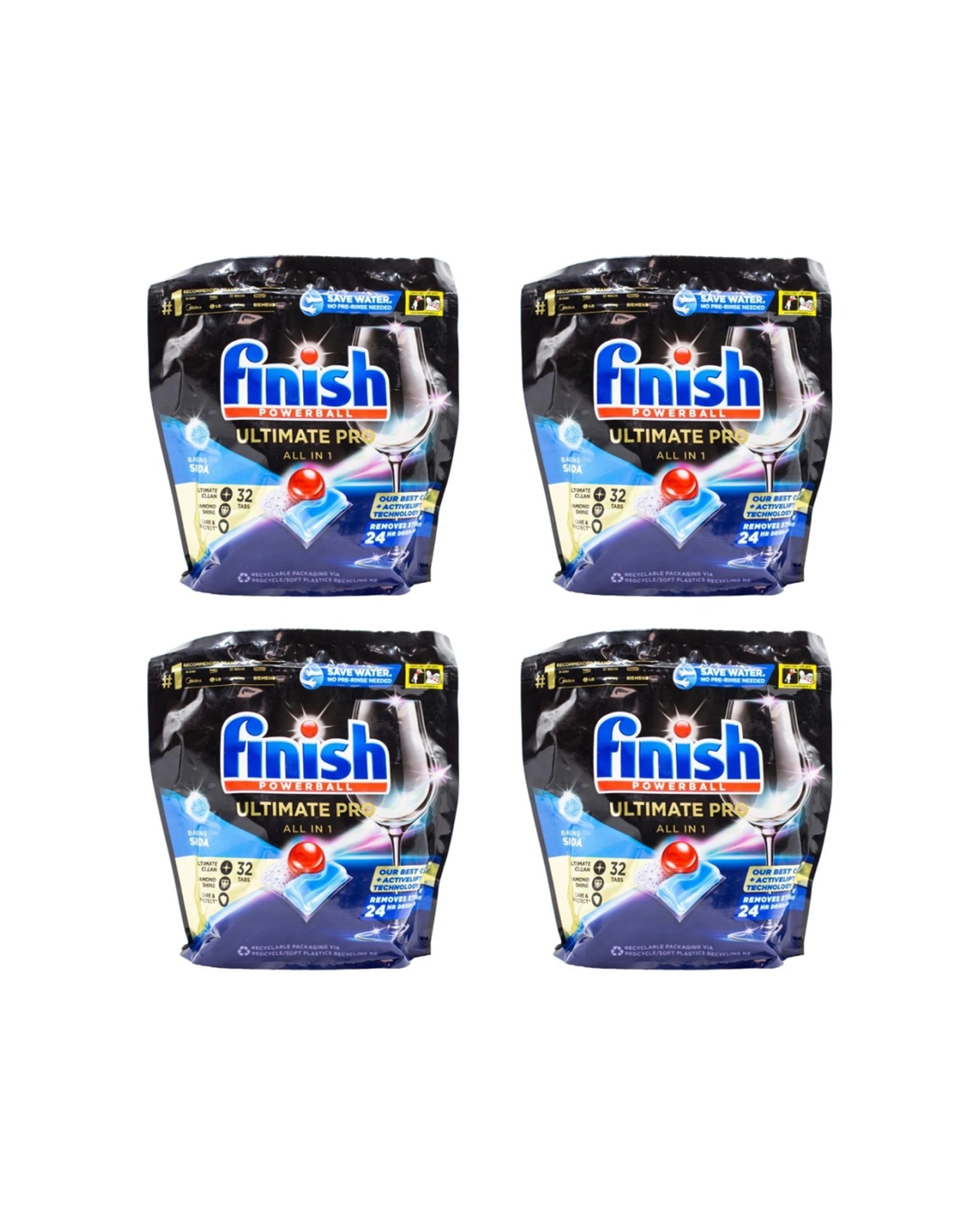 1 Finish Powerball Ultimate Pro All-In-1 Dishwasher Tablets 128pc Baking Soda, 1 of 3