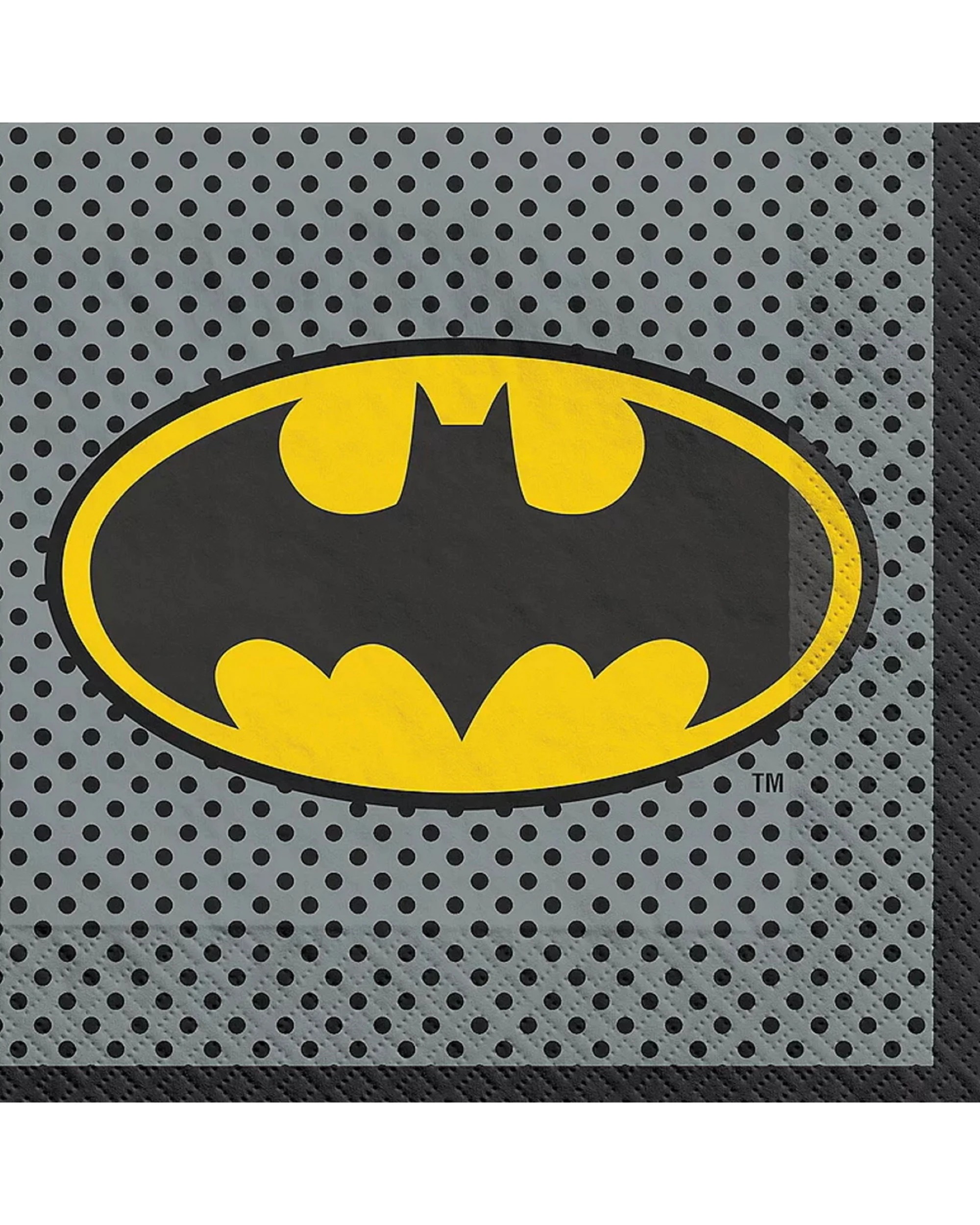 1 Amscan Batman Heroes Unite Large Napkins Serviettes Pack of 16 - Black, 1 of 1