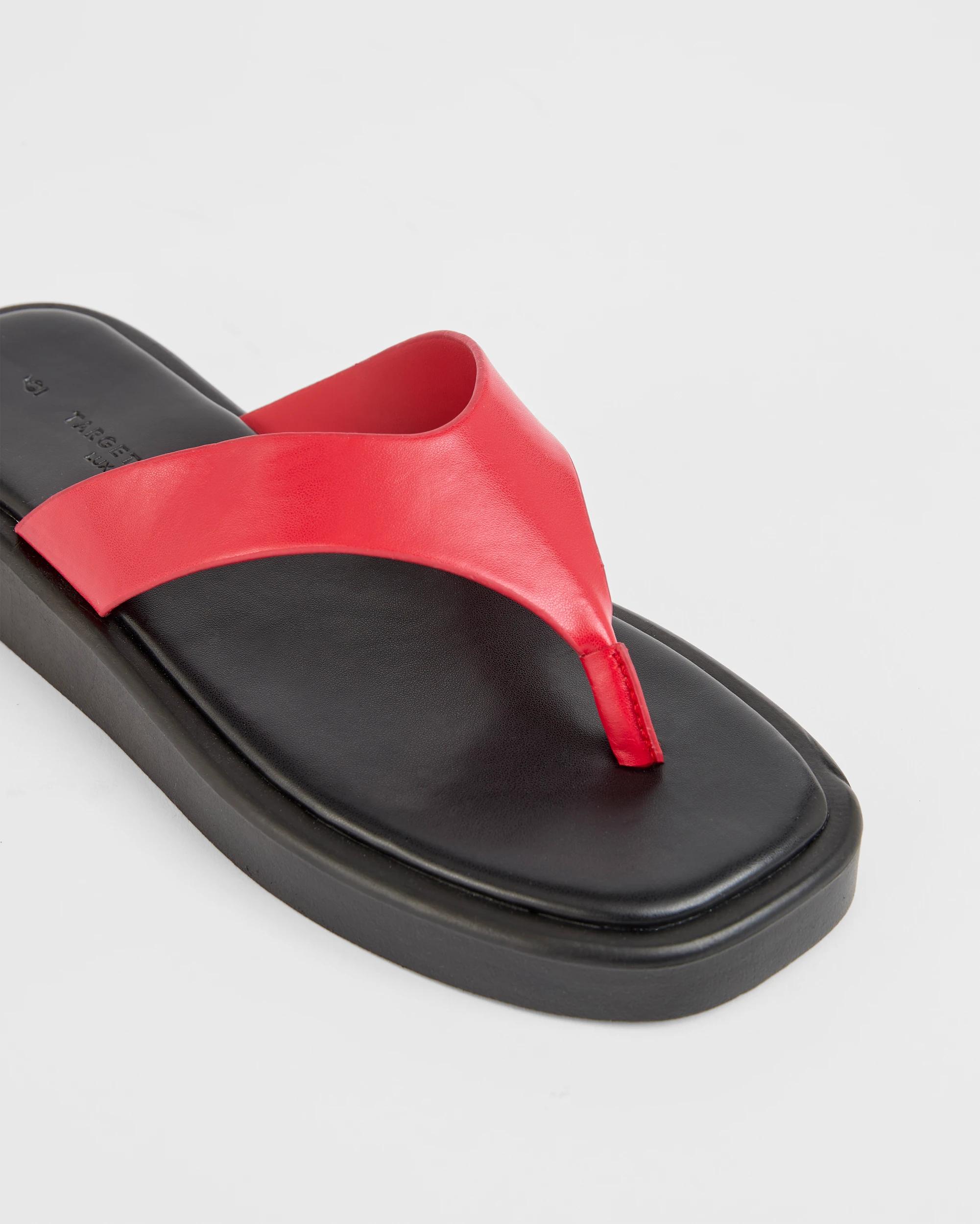 3 Target Woman Chunky Thongs RED + BLACK, 3 of 3