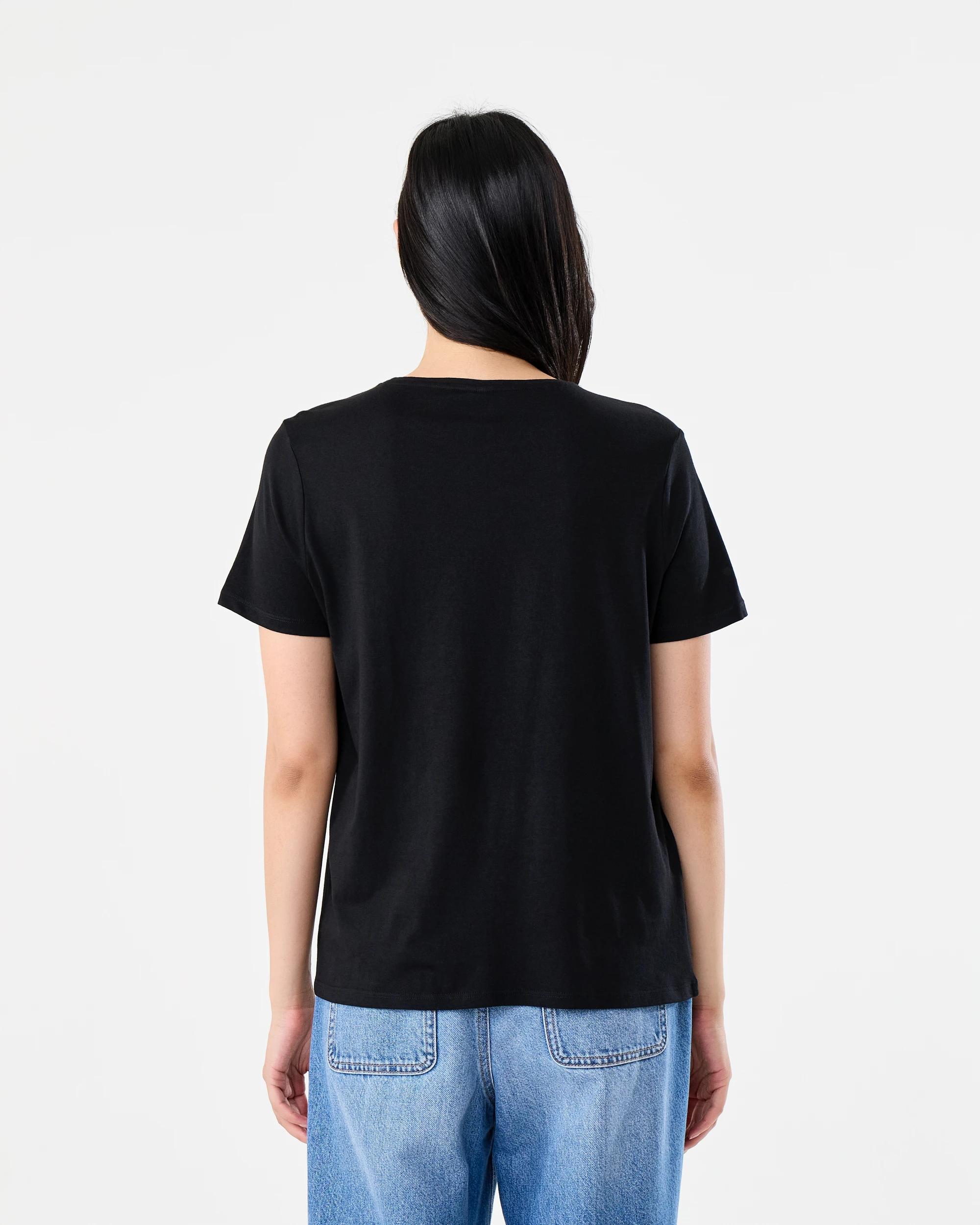 3 Short Sleeve Basic T-shirt Black, 3 of 5