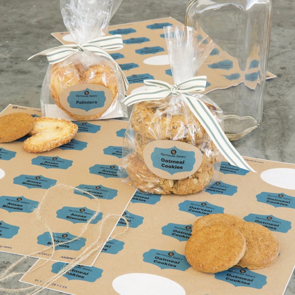 5 Avery 18UP Inkjet Laser Oval Labels Kraft Brown 15 Sheets, 5 of 6