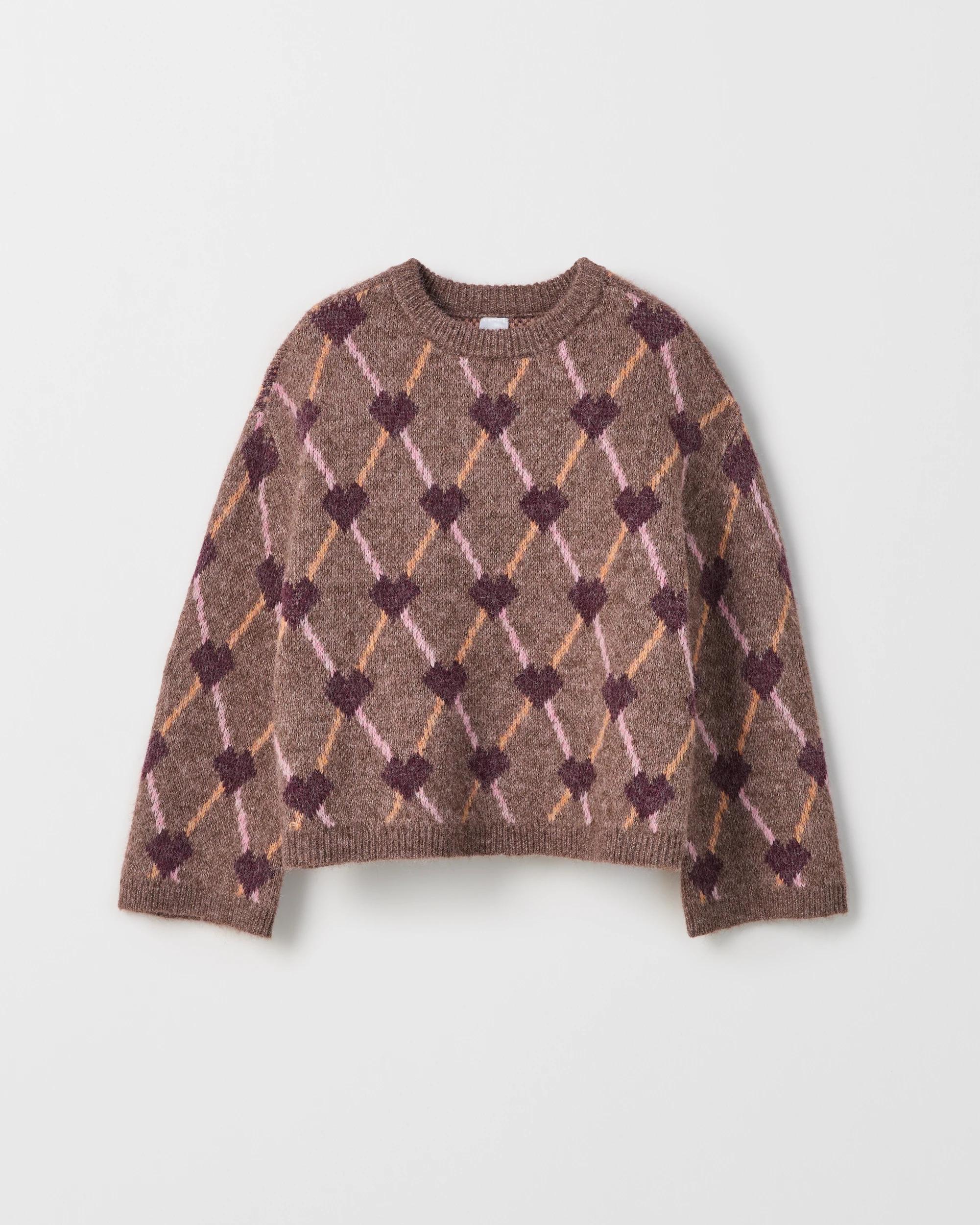 5 Target Kids Argyle Knit Jumper HEARTS BROWN, 5 of 6