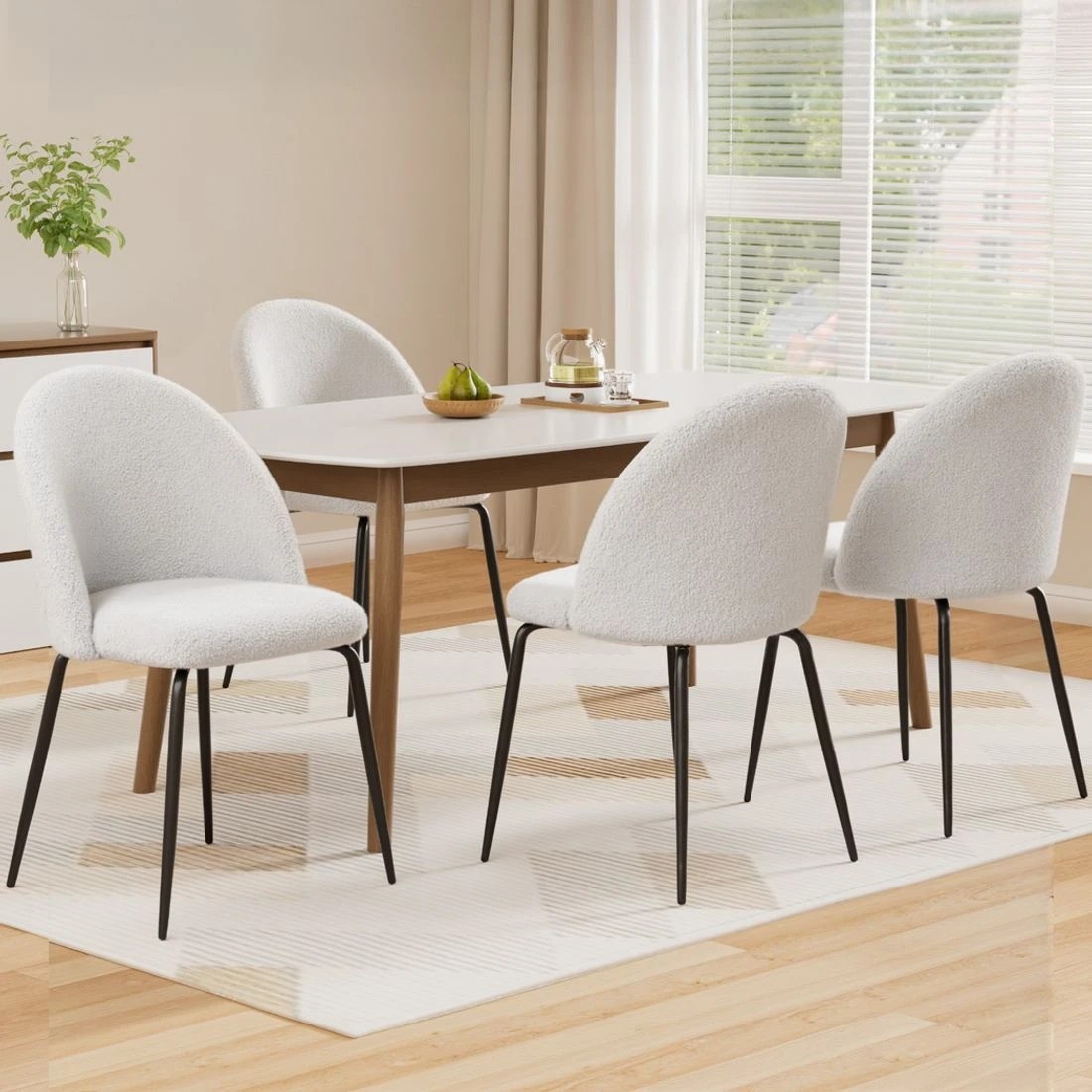 3 Artiss Dining Chairs Set of 4 - White, 3 of 5