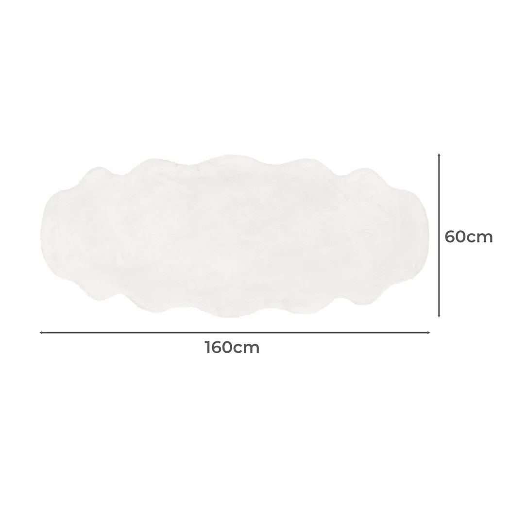 3 Marlow Ultra Soft Faux Fur Area Rug Cloud Shape, 3 of 8