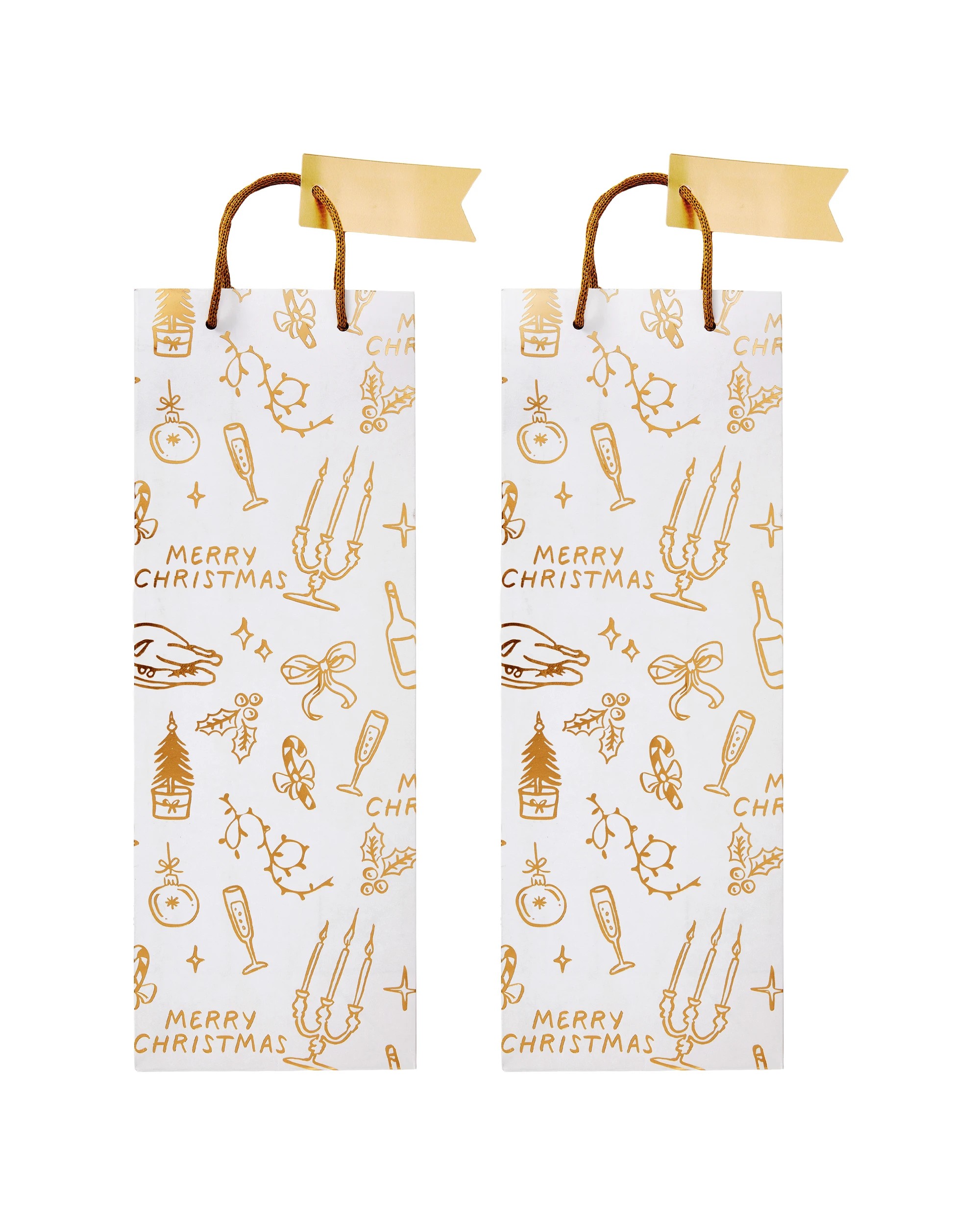 2 2 Pack Merry Icons Bottle Bags, 2 of 5