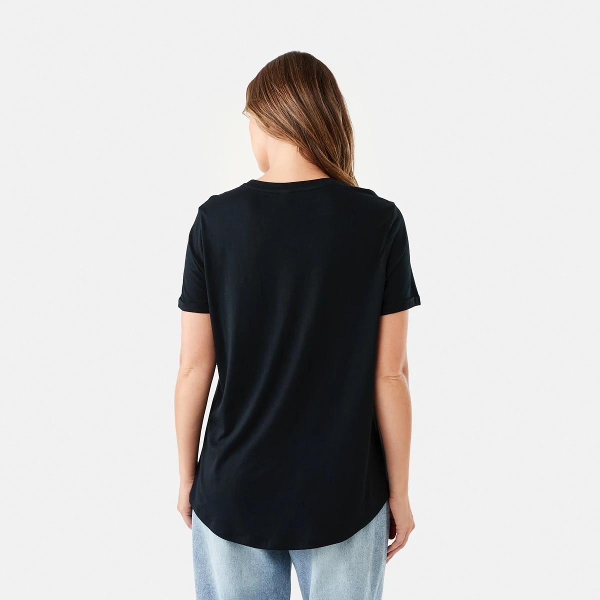 3 Short Sleeve Detailed Printed T-shirt MERCI BLACK, 3 of 6