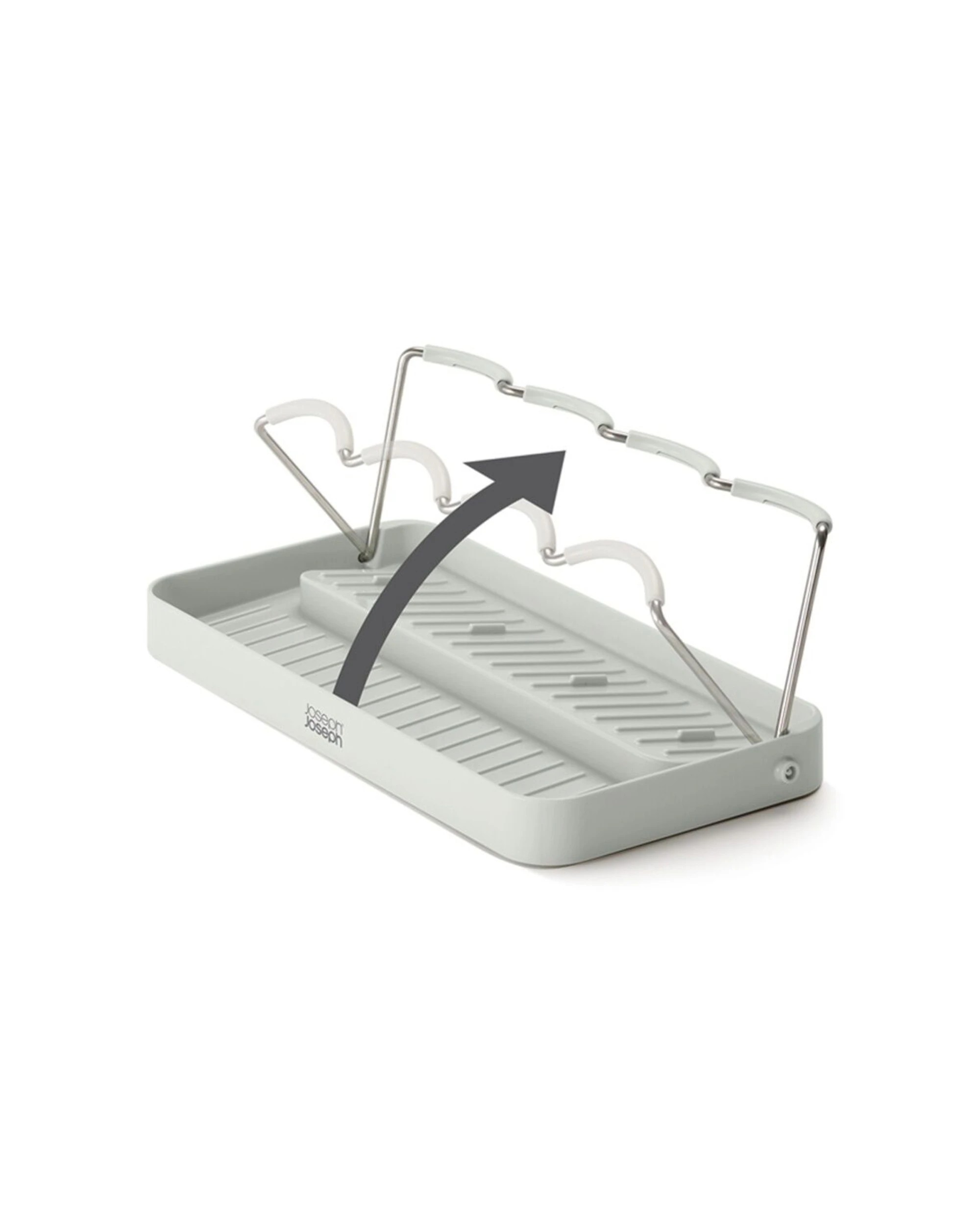 4 Joseph Joseph Neat DrySmart Bottle Drying Rack Kitchen Organiser Foldable Stone - Beige, 4 of 7