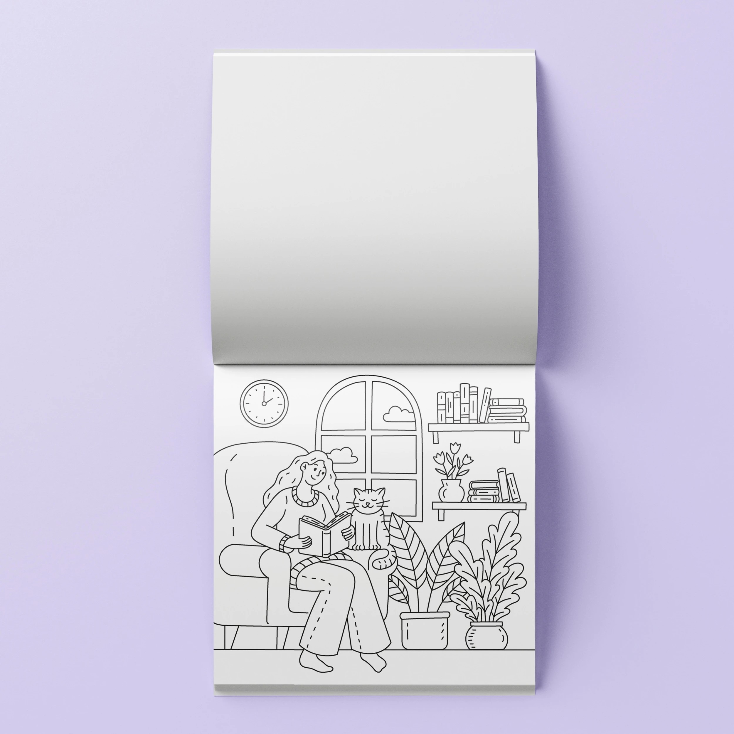 4 ArtMaker Cosy Cat Library: Creative Colouring Kit - Book, 4 of 5