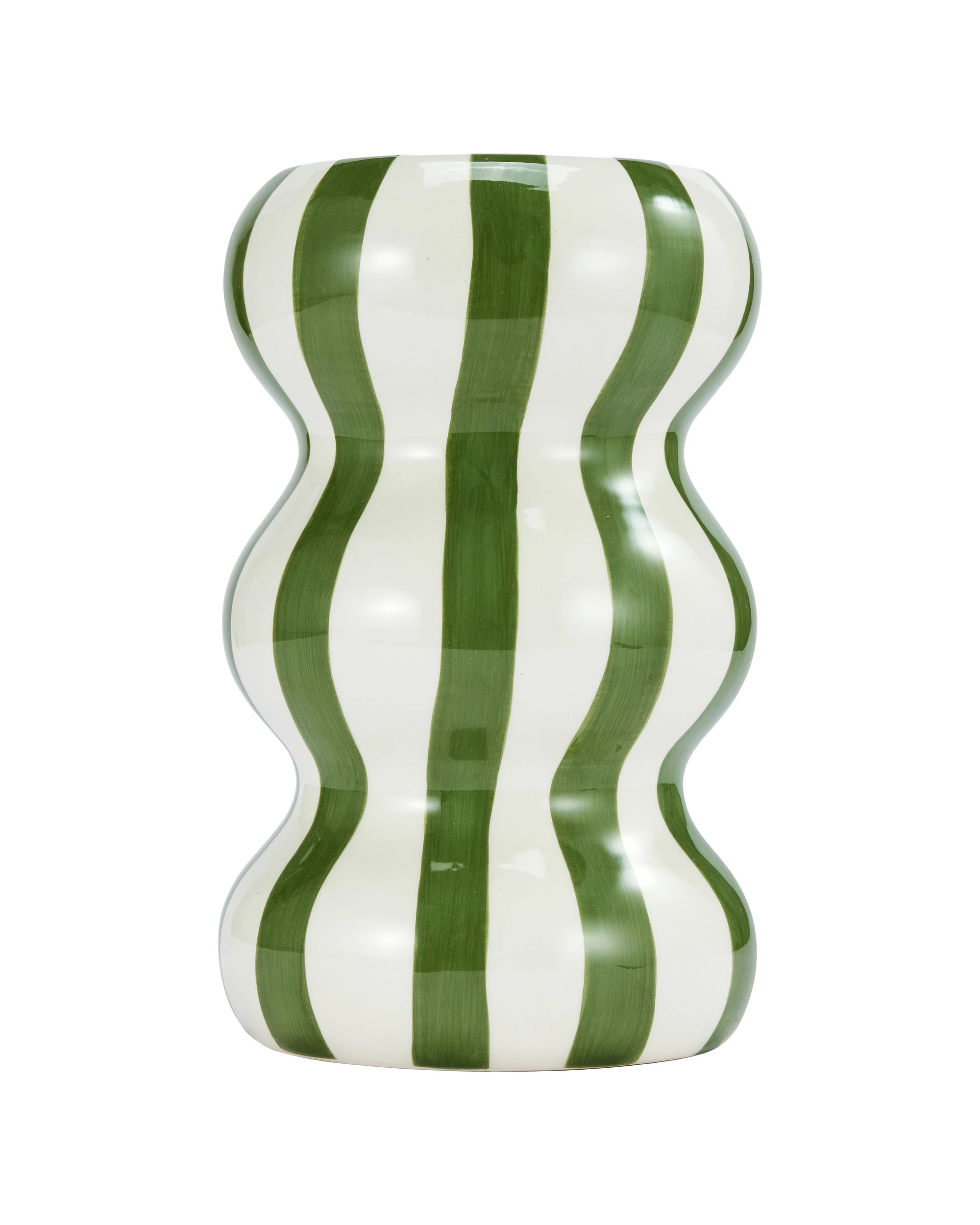 2 Bubble Green Stripe Vase, 2 of 5