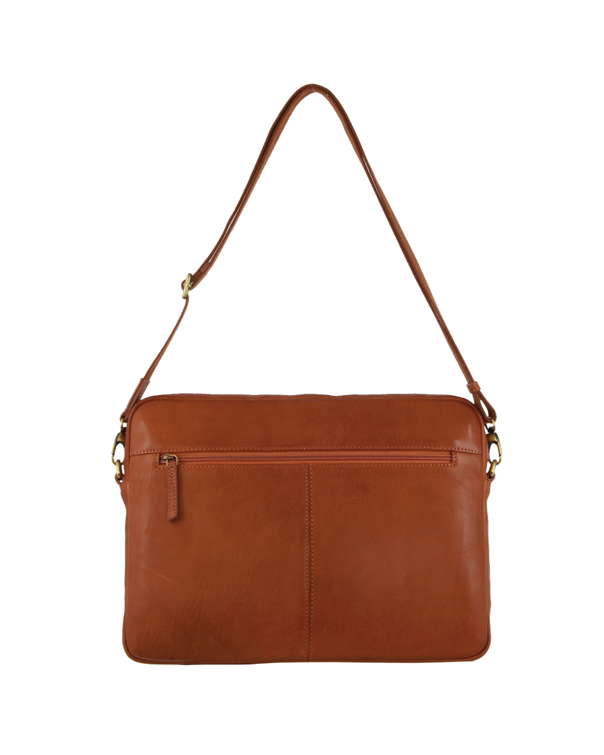 2 Pierre Cardin 13" Italian Leather 15" Laptop Computer Business Bag in Cognac, 2 of 4