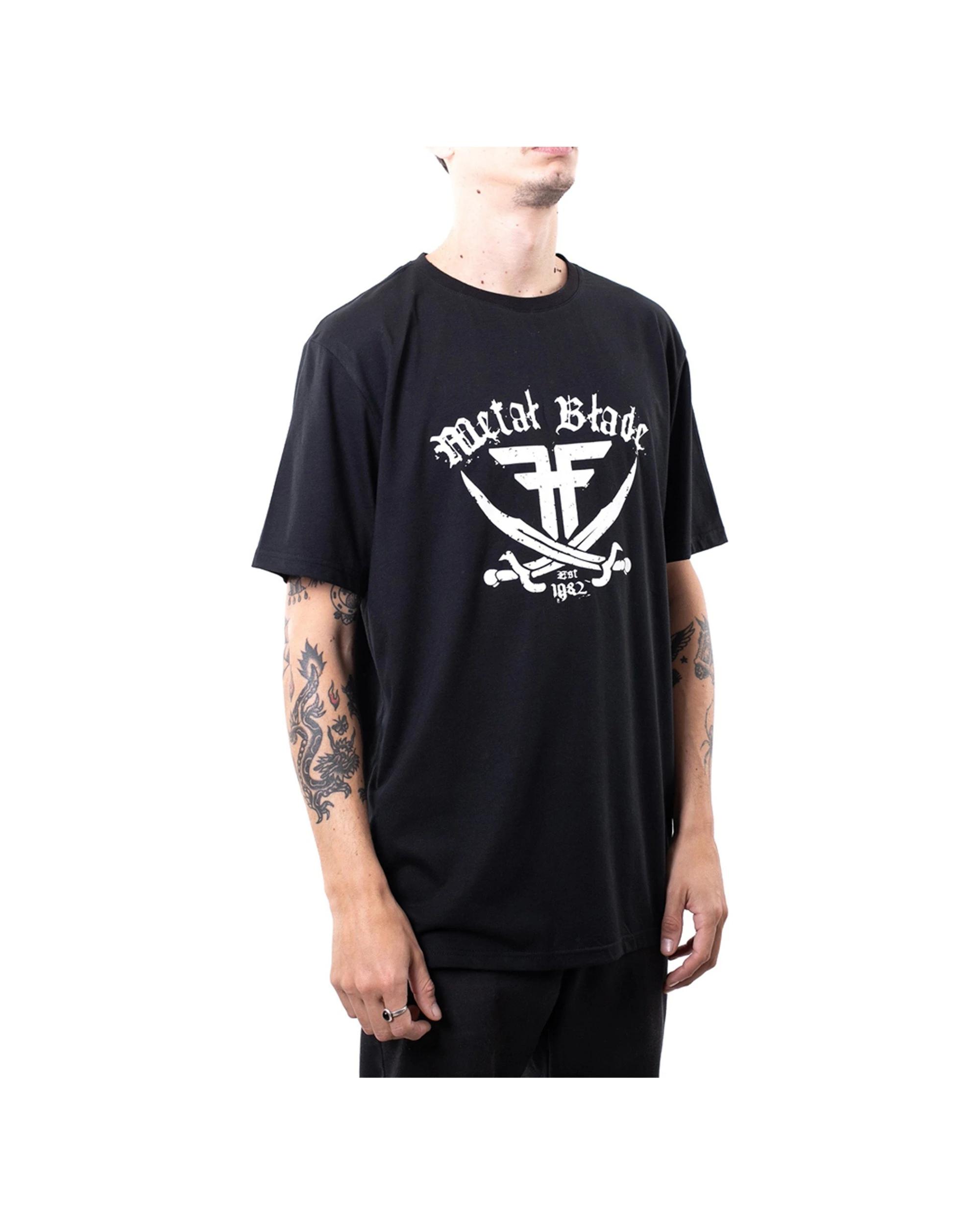 3 Fallen Footwear Men Metal Blade Pirate Tees Regular Fit Soft Comfortable Wear BLACK/WHITE, 3 of 5