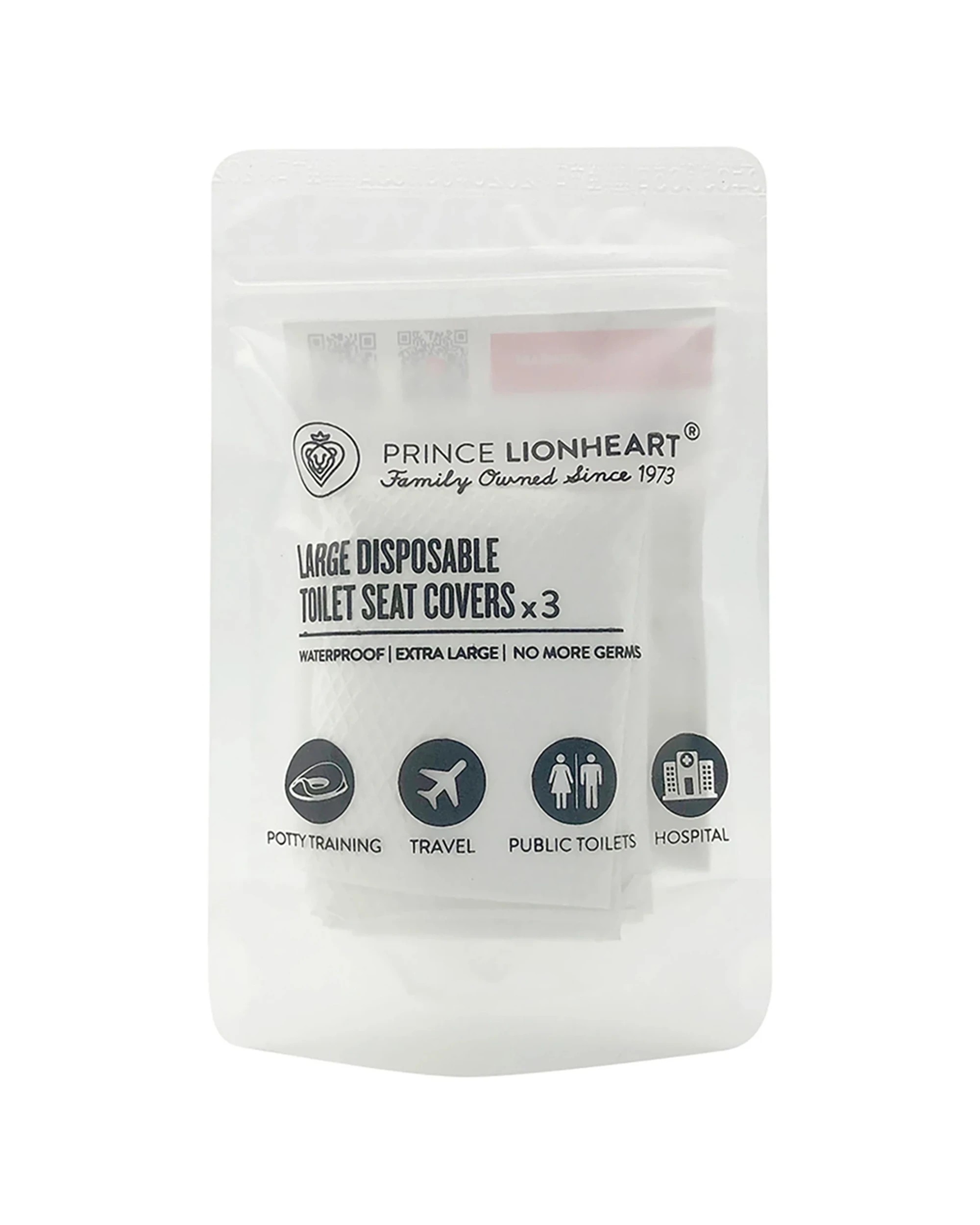 1 Prince Lionheart Disposable Toilet Seat Liners For Tinkle To Go 3pc Waterproof - Multi, 1 of 5