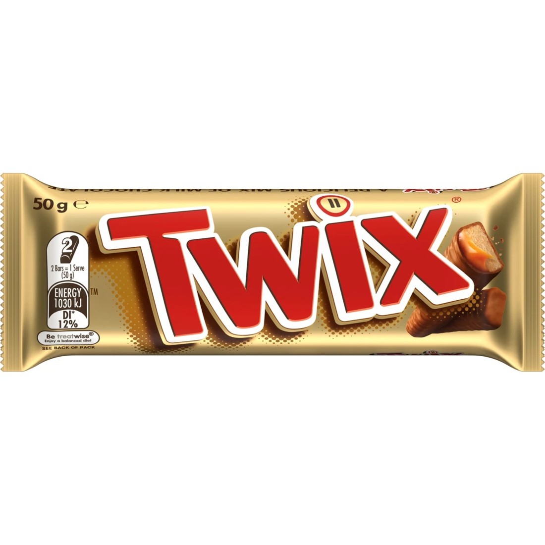 1 Twix Chocolate Bar with Biscuit & Caramel 50g, 1 of 6