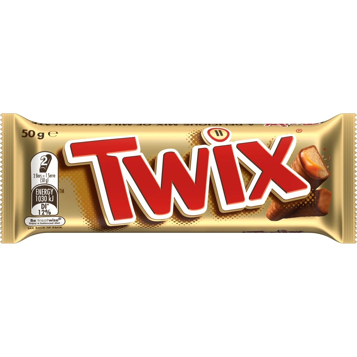 1 Twix Chocolate Bar with Biscuit & Caramel 50g, 1 of 6
