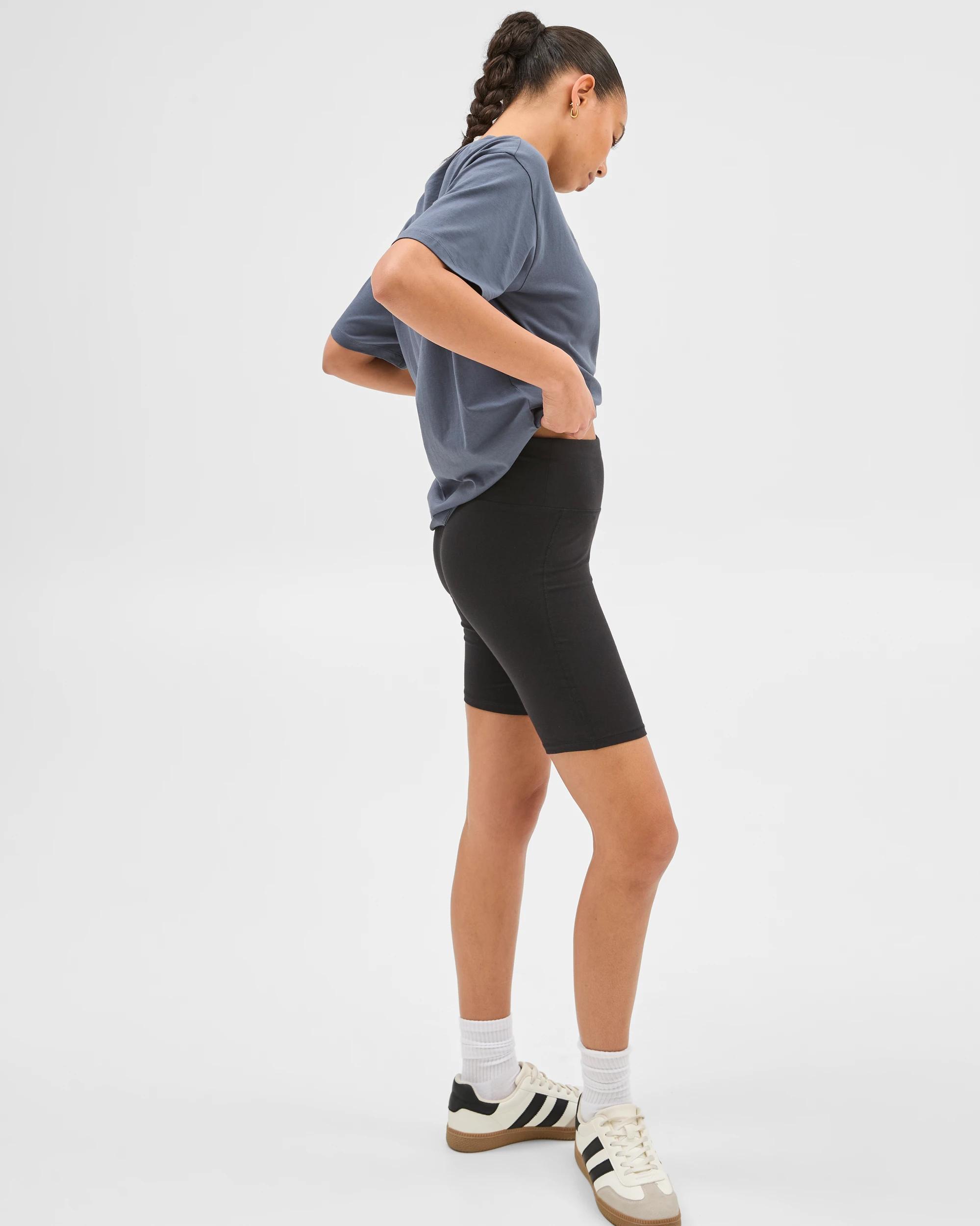 5 Target Active Australian Cotton Blend Long Length Bike Shorts BLACK, 5 of 6