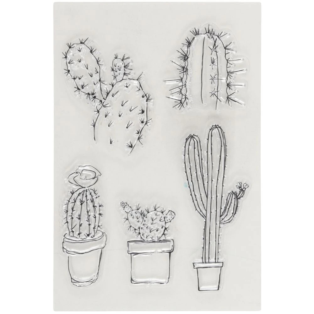 2 Born Clear Acrylic Sheet Stamps Cactus 105 x 155 mm, 2 of 2