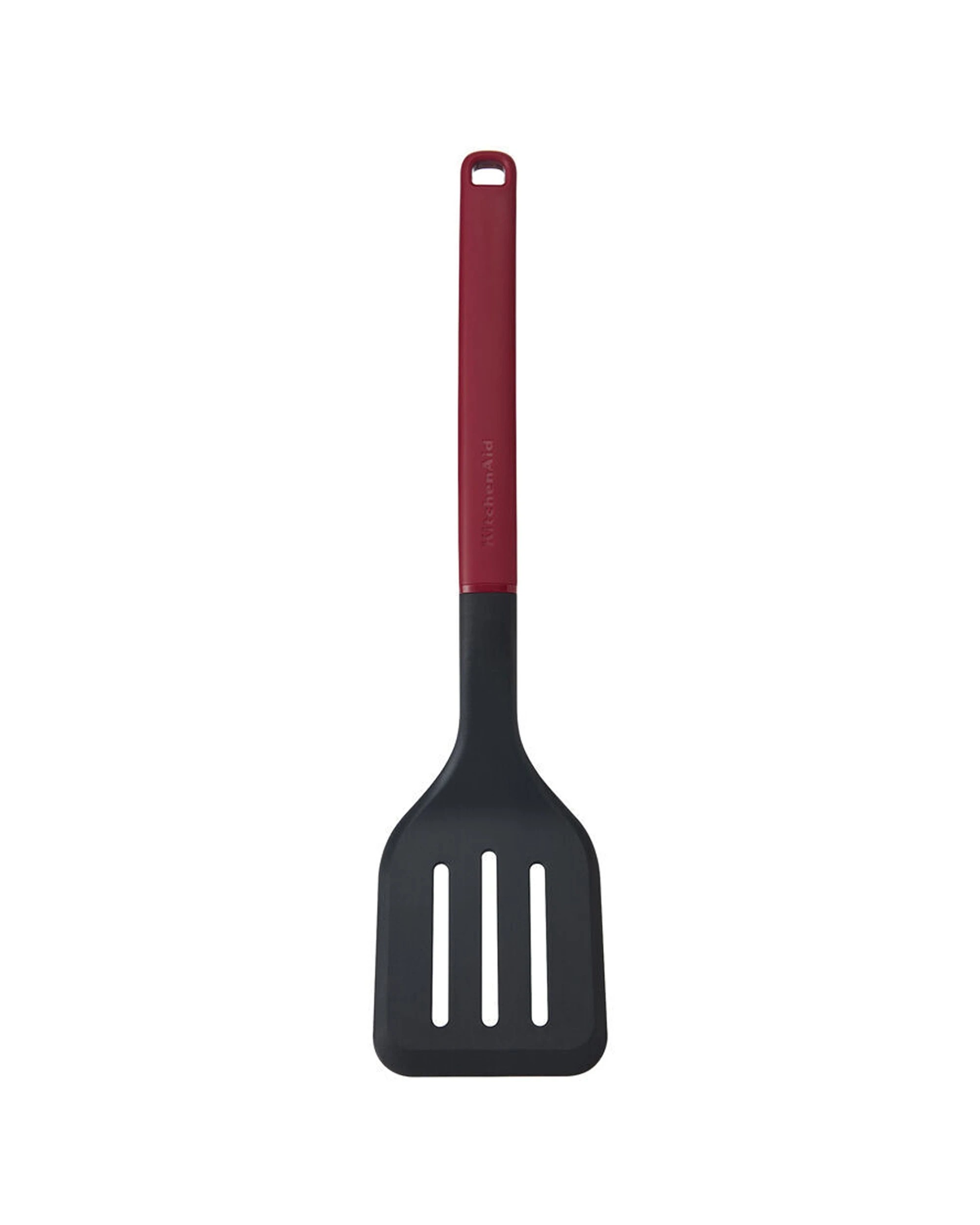 3 KitchenAid Classic Slotted Nylon Turner 2PK Heat Resistant Ergonomic Handle - Red, 3 of 6