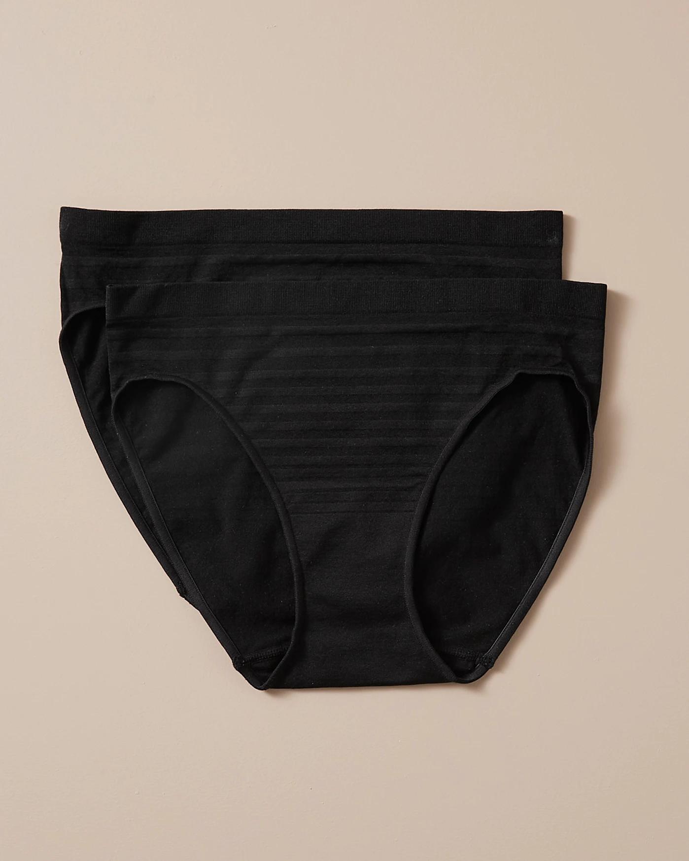 1 Target 2 Pack Matte and Shine Seamfree Bikini Briefs BLACK, 1 of 7