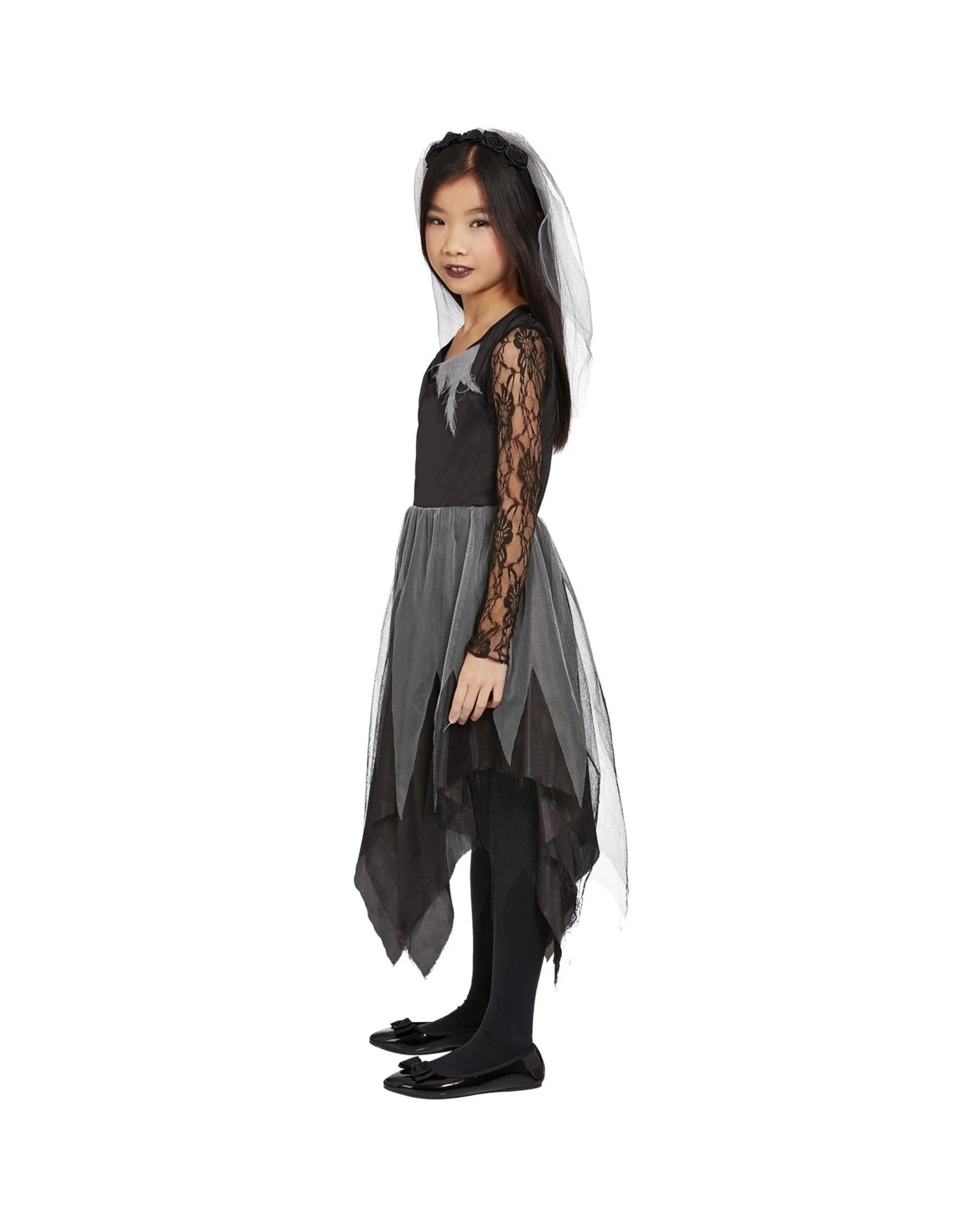 2 Graveyard Bride Child Costume Size Medium 7-9 Years, 2 of 5