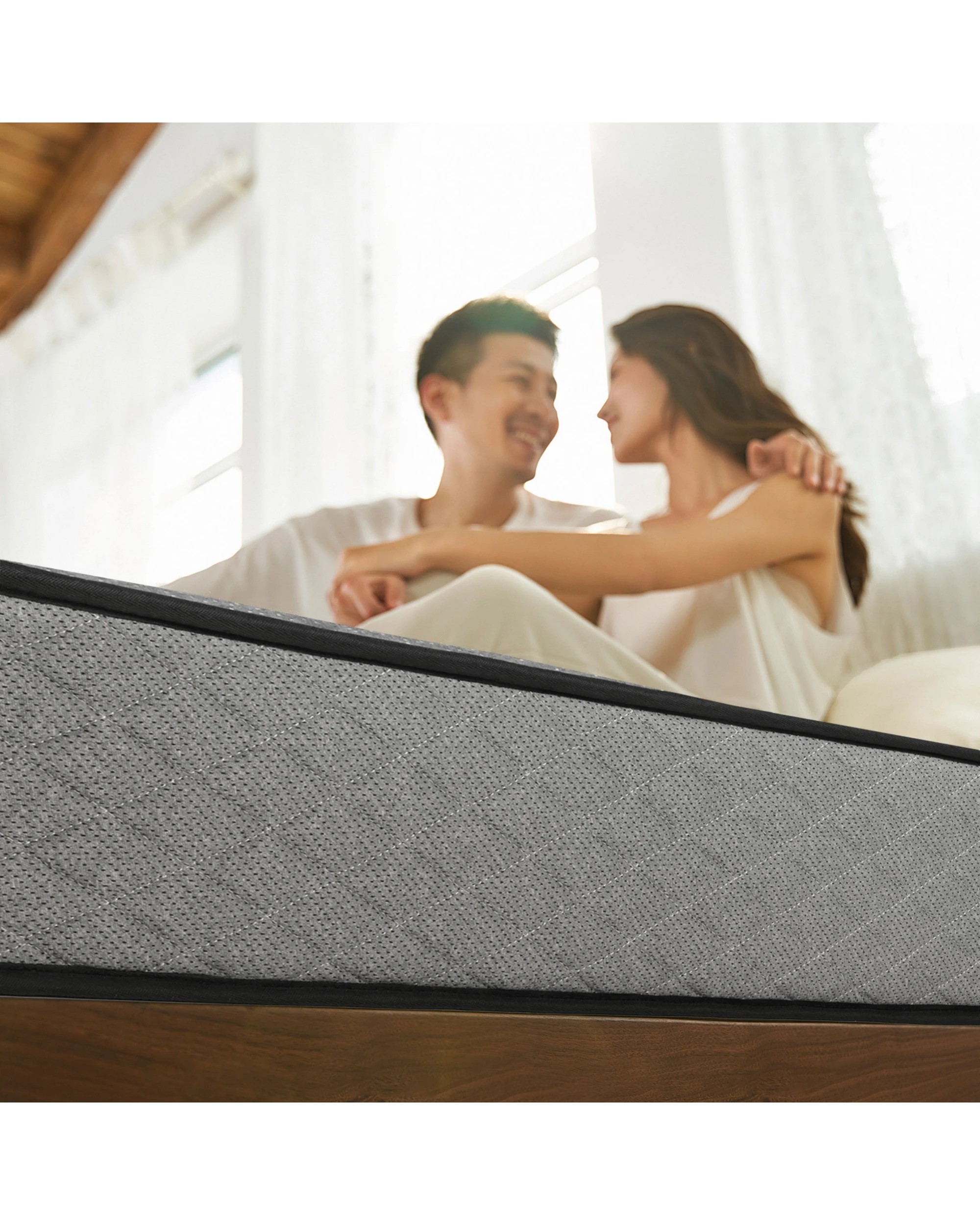 7 Advwin Double Size Mattress Pocket Springs Memory Foam Bed - Grey, 7 of 7