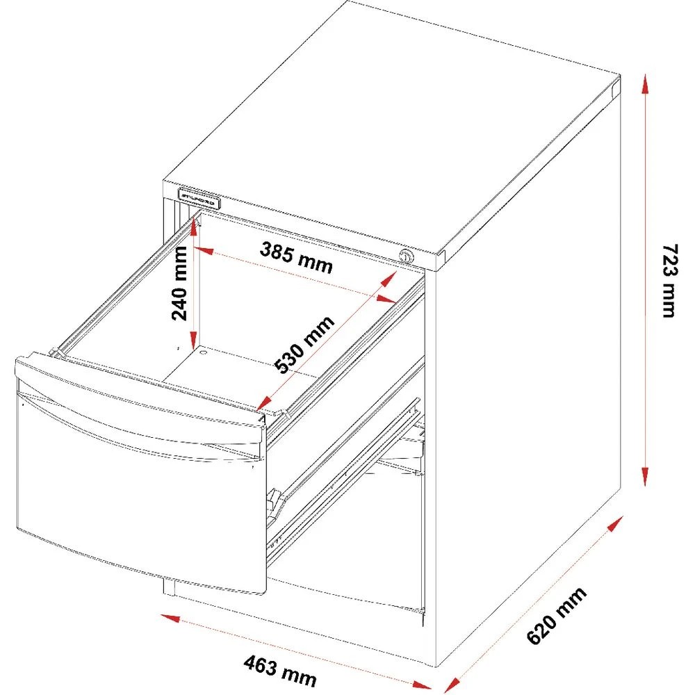3 Stilford 2 Drawer Filing Cabinet Graphite Cabinets Filing Drawer Cabinets, 3 of 3