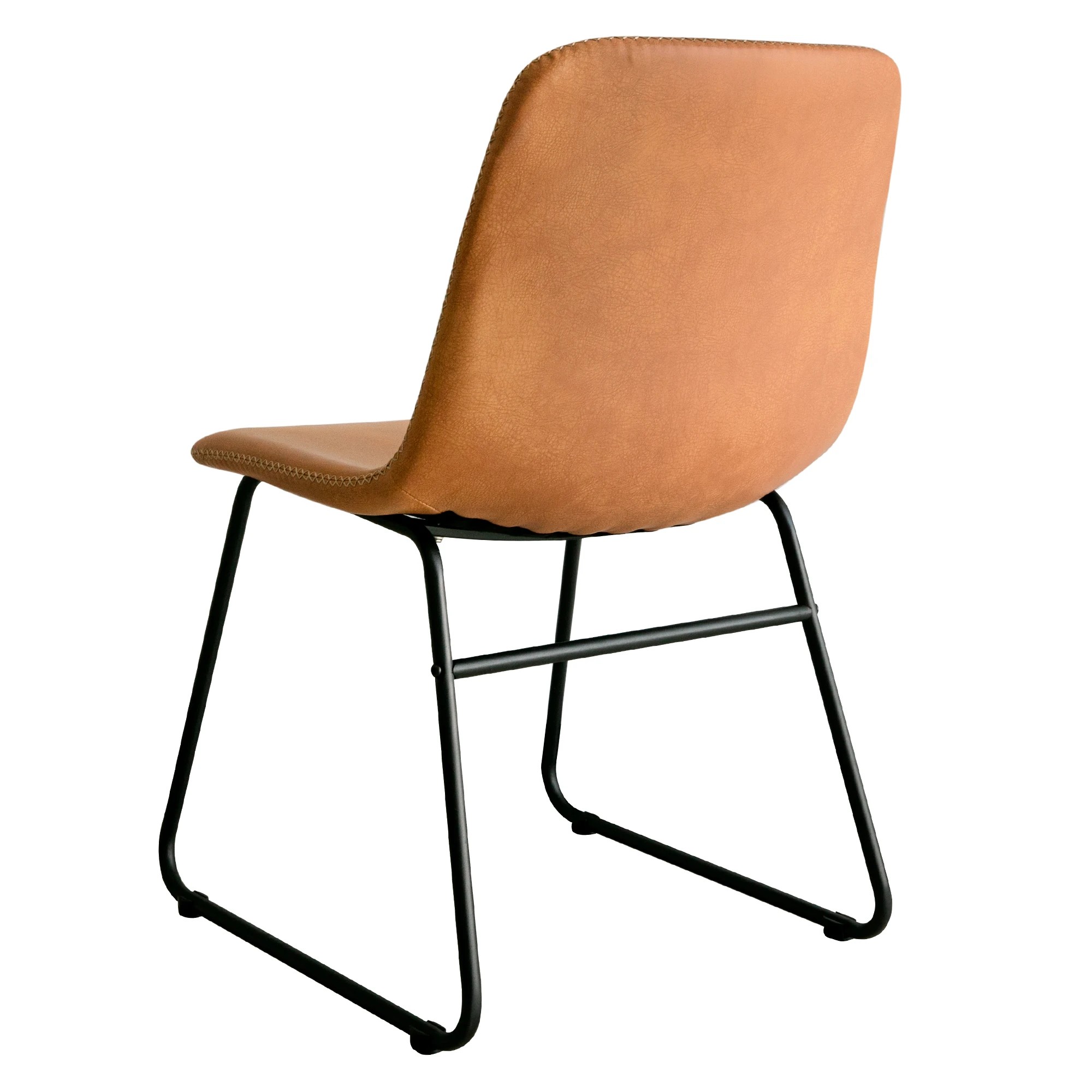 4 Levede 4x Dining Chairs PU Leather - Brown, 4 of 8