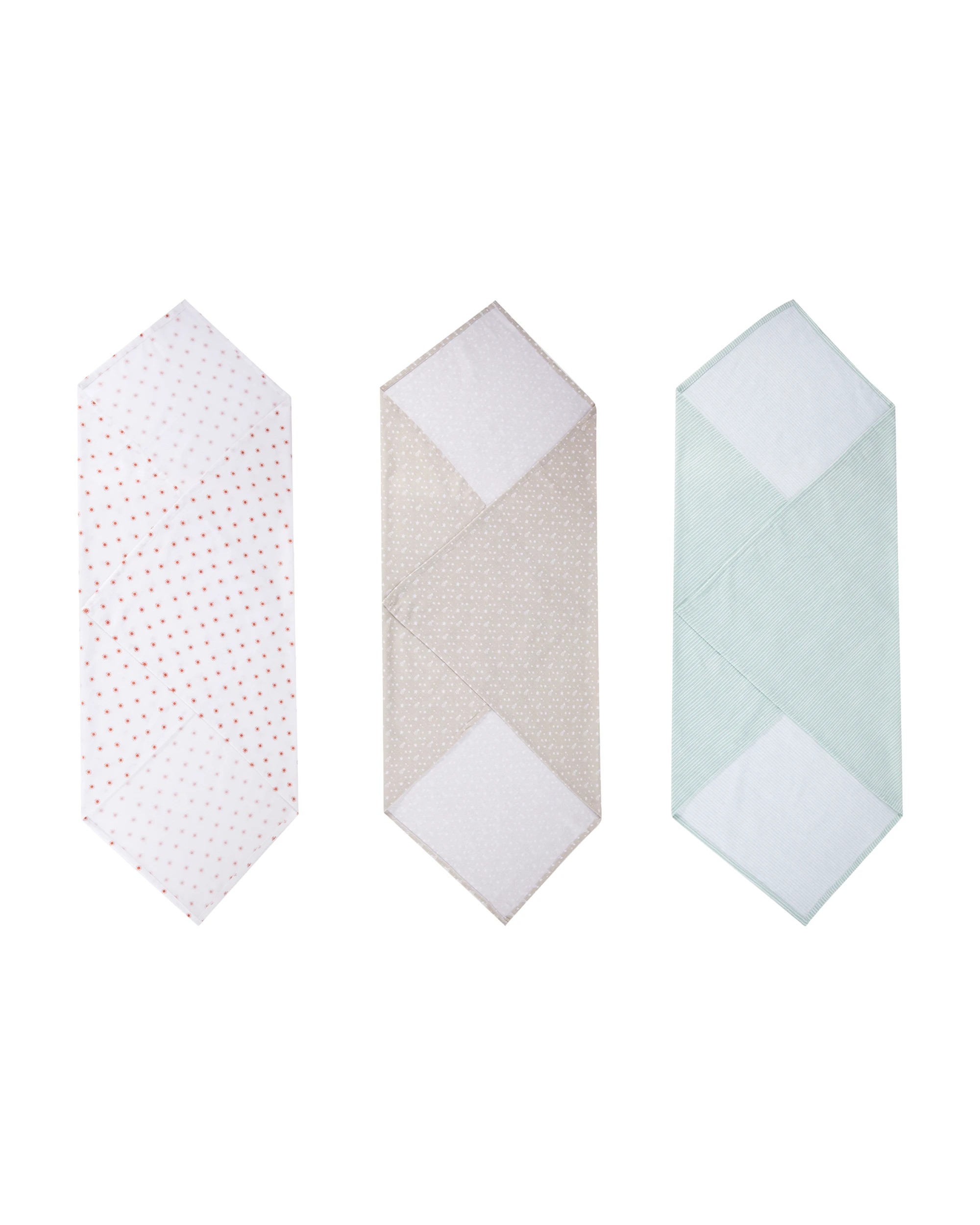 2 3 Pack Cotton Flannelette Wraps - Stars, 2 of 7