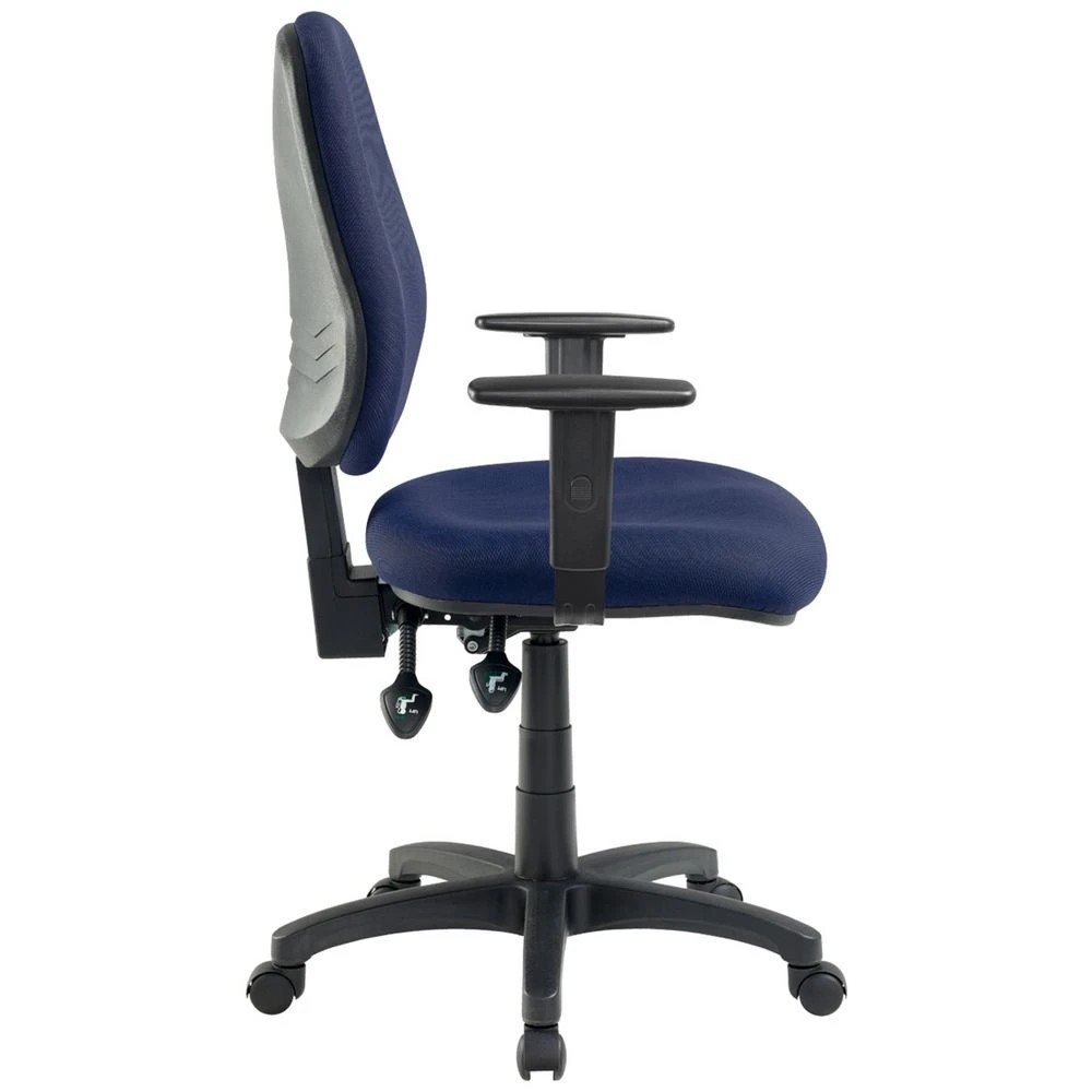 2 Pago Matrix II Plus Heavy-Duty w/Height Adjustable Arms Navy Drafting Chairs, 2 of 6