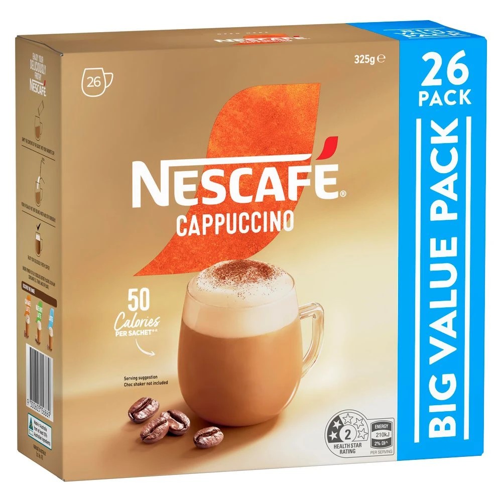 1 Nescafe Cappuccino Sachet 26 Pack, 1 of 7